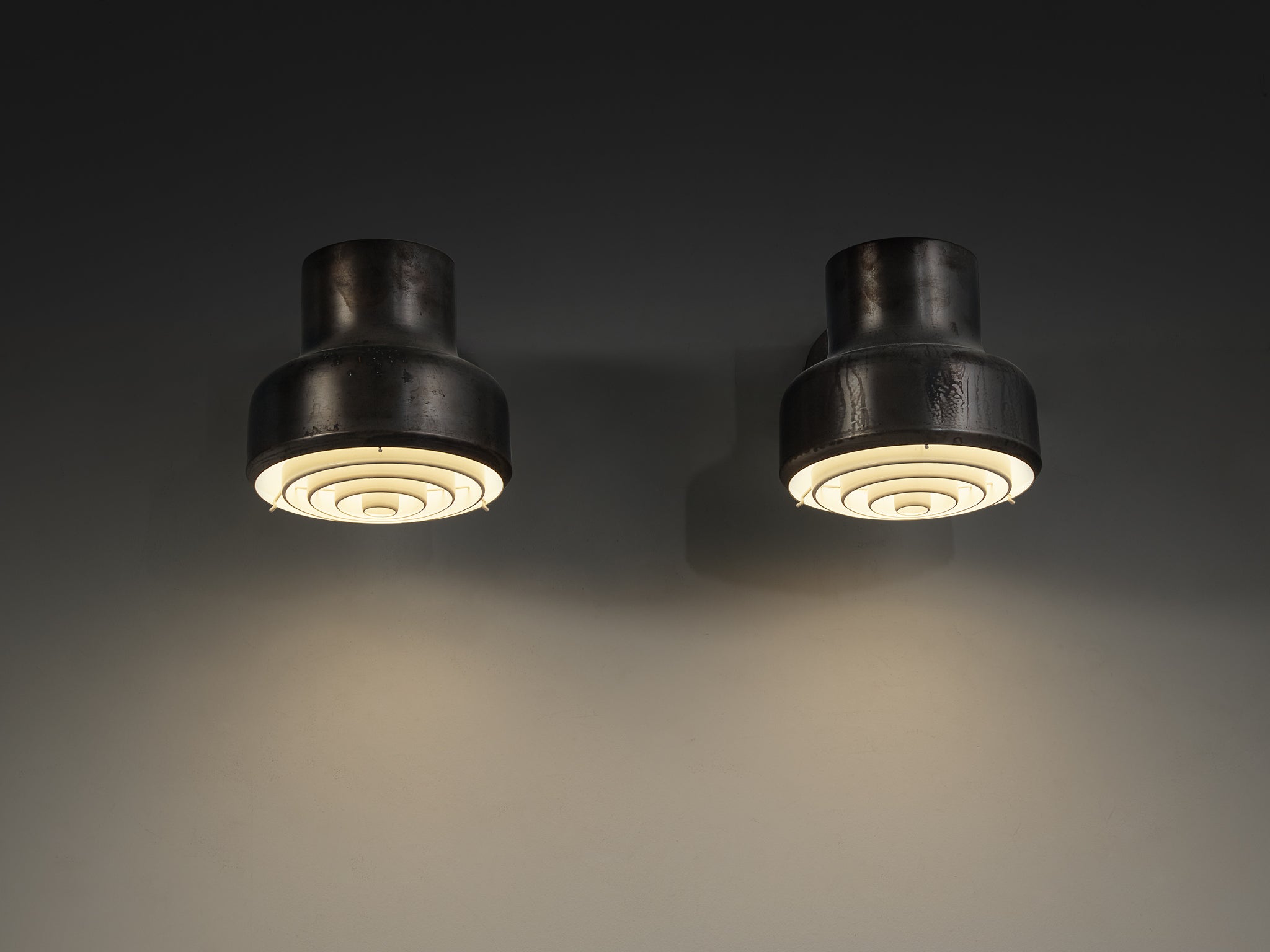 Anders Pehrson for Ateljé Lyktan 'Bumling Utomhus' Wall Lights in Copper Lighting Morentz