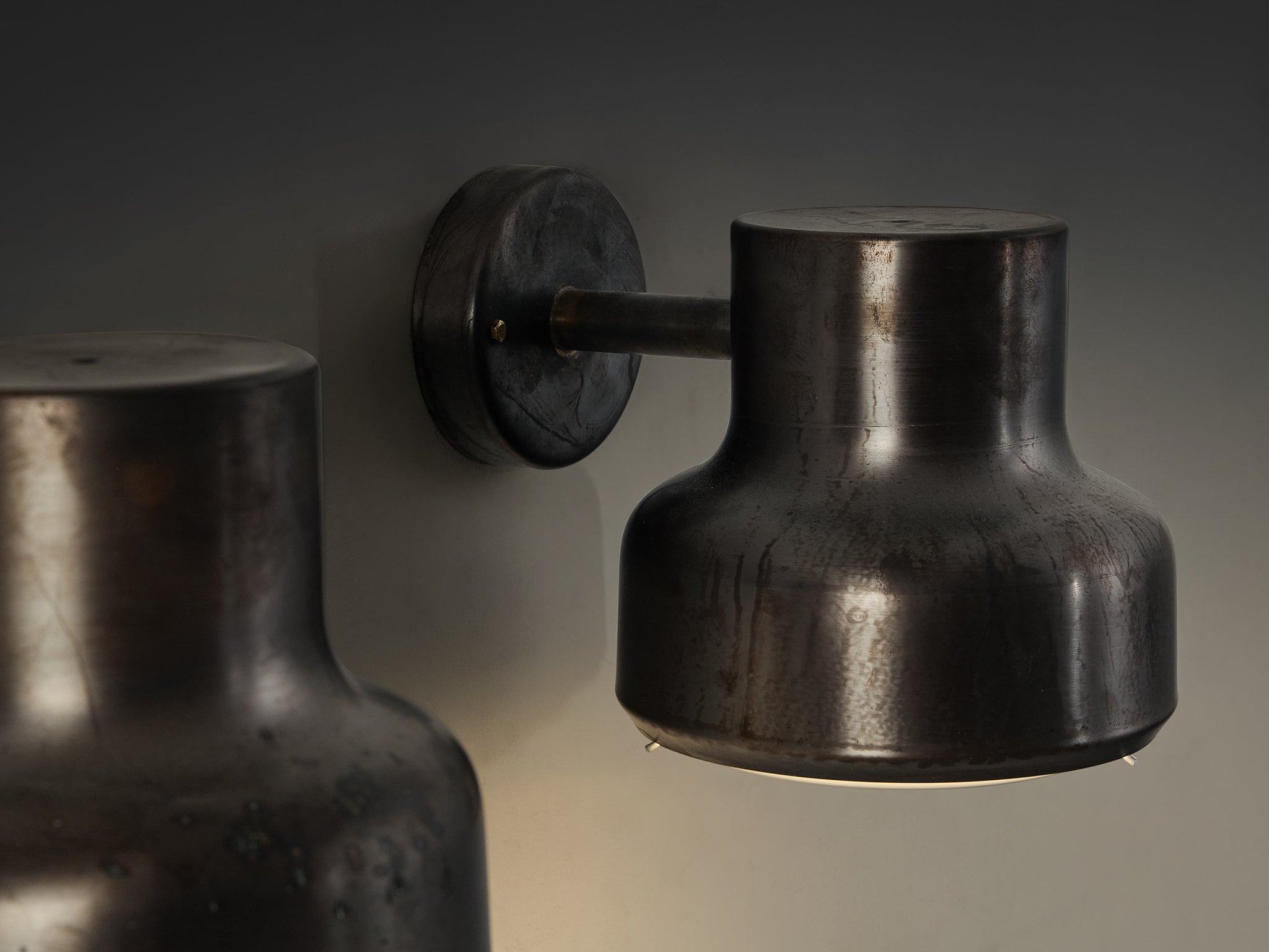 Anders Pehrson for Ateljé Lyktan 'Bumling Utomhus' Wall Lights in Copper Lighting Morentz