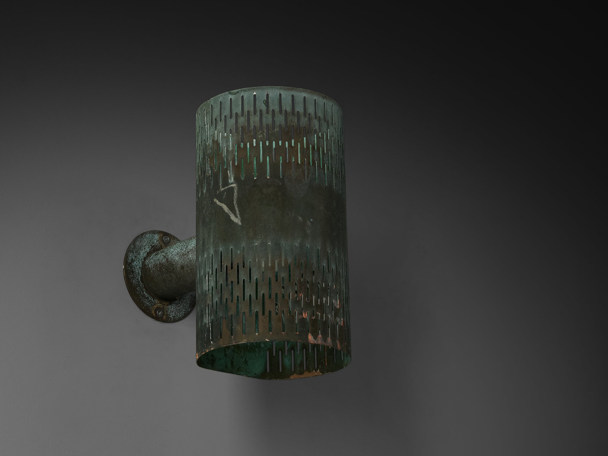 Hans Bergström for Ateljé Lyktan Wall Light in Patinated Copper Lighting Morentz
