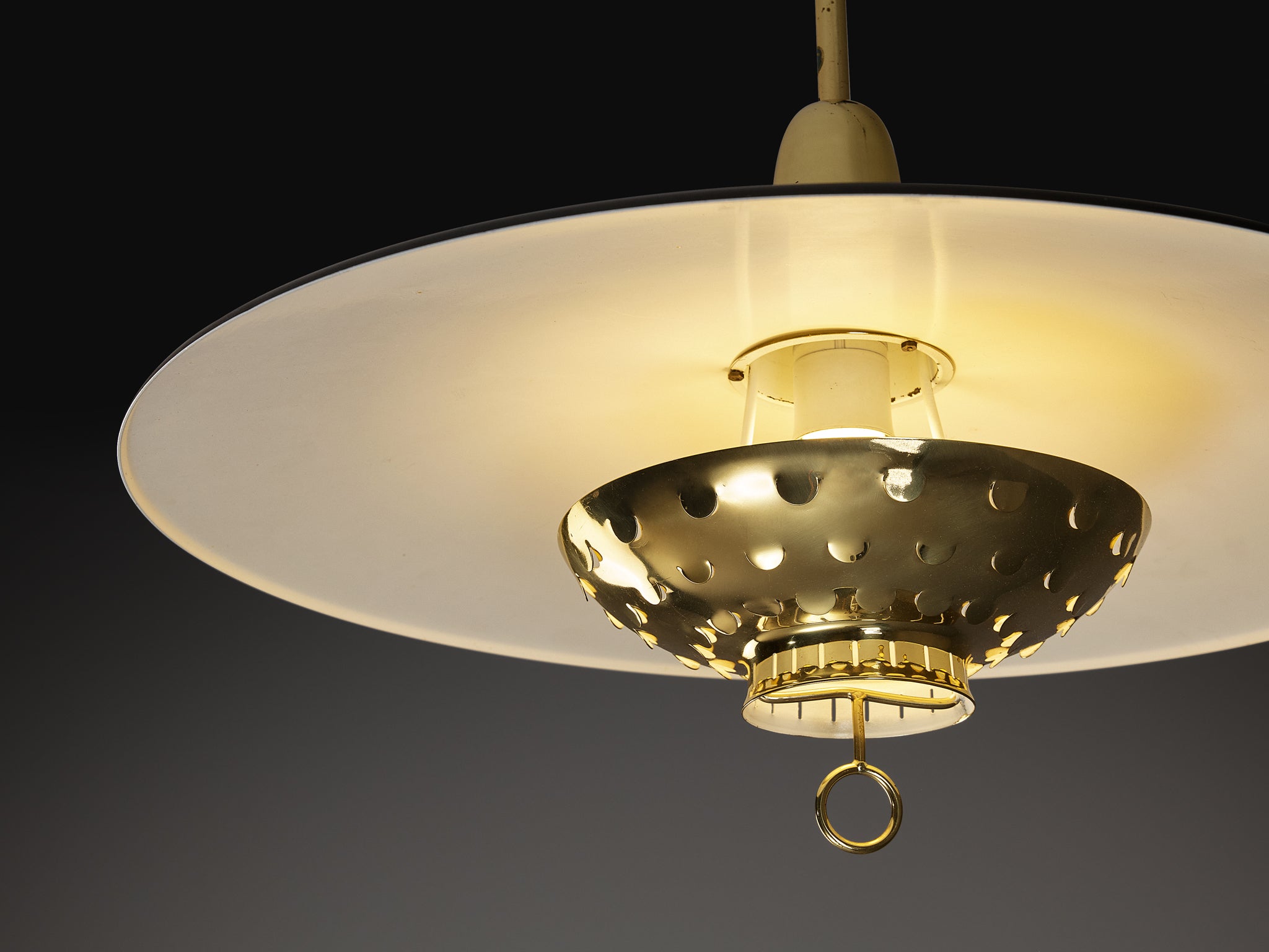Boréns Swedish Pendant Light in Brass with Counterweight Lighting Morentz