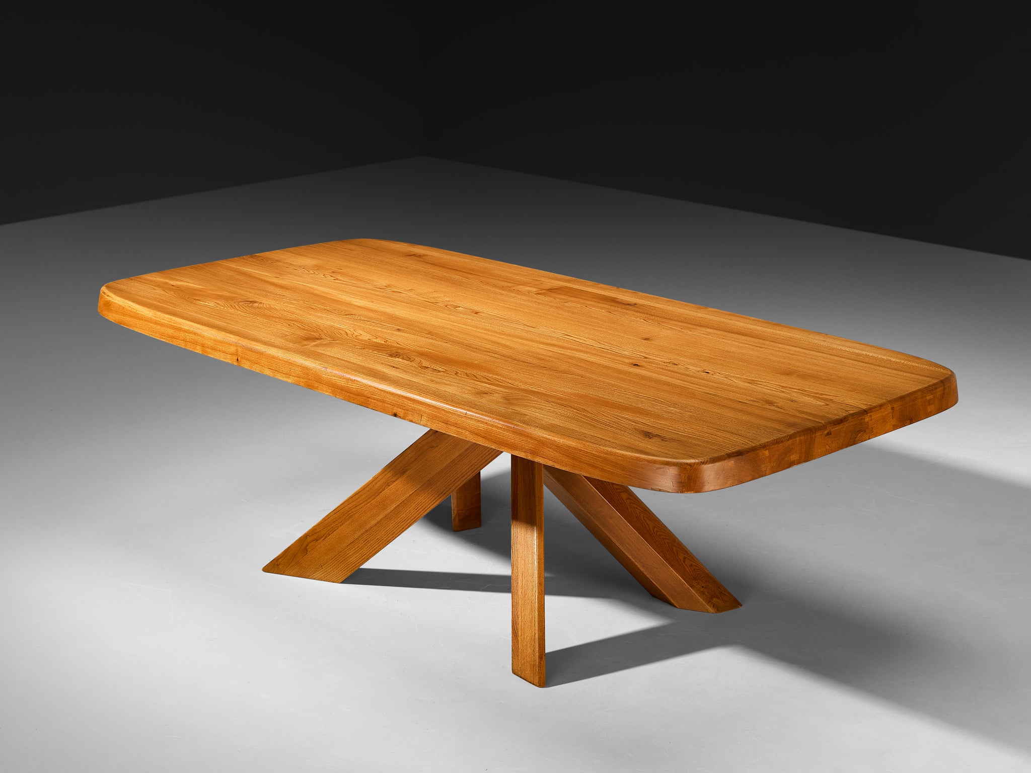 Early Pierre Chapo Aban 'T35D' Dining Table in Solid Elm Tables Morentz