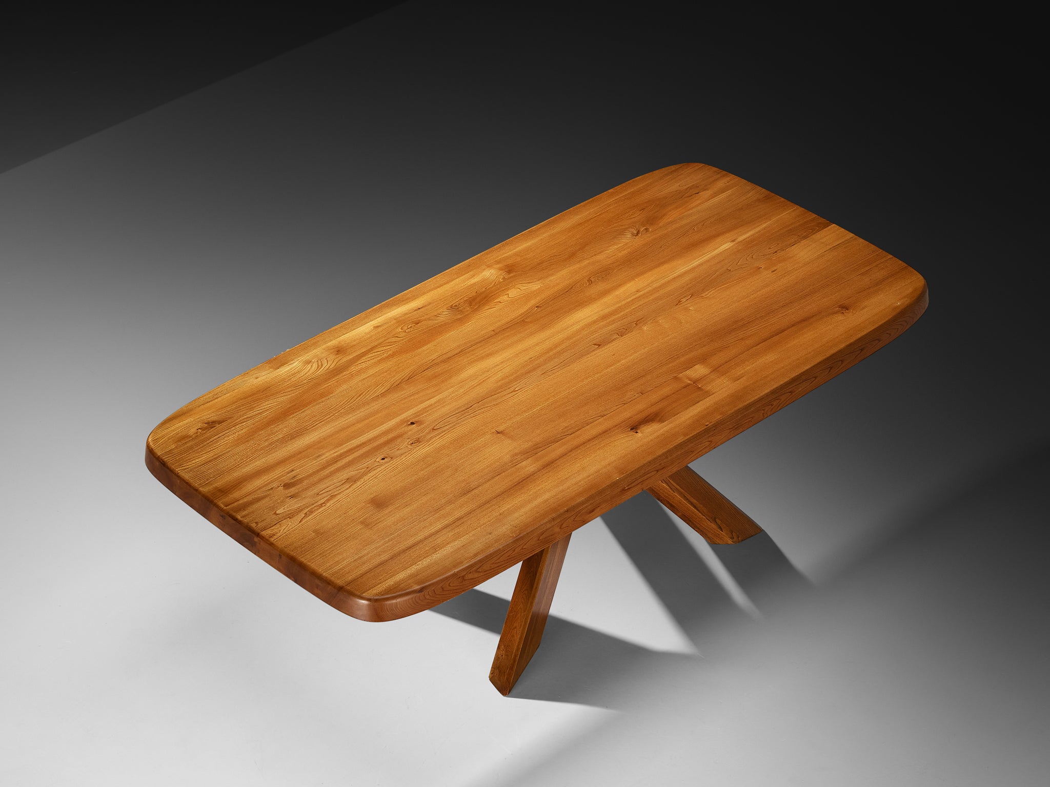 Early Pierre Chapo Aban 'T35D' Dining Table in Solid Elm Tables Morentz