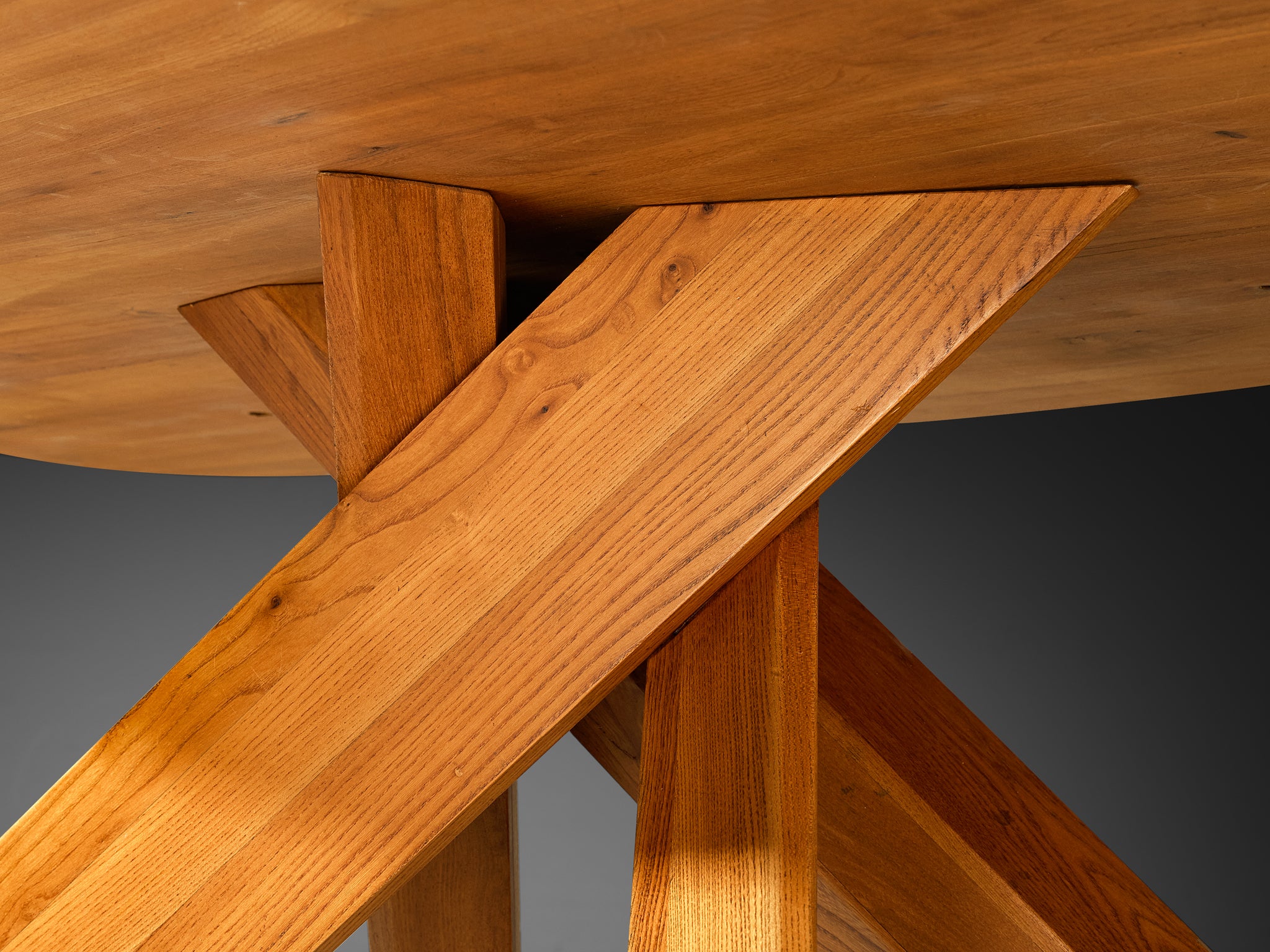 Early Pierre Chapo Aban 'T35D' Dining Table in Solid Elm Tables Morentz