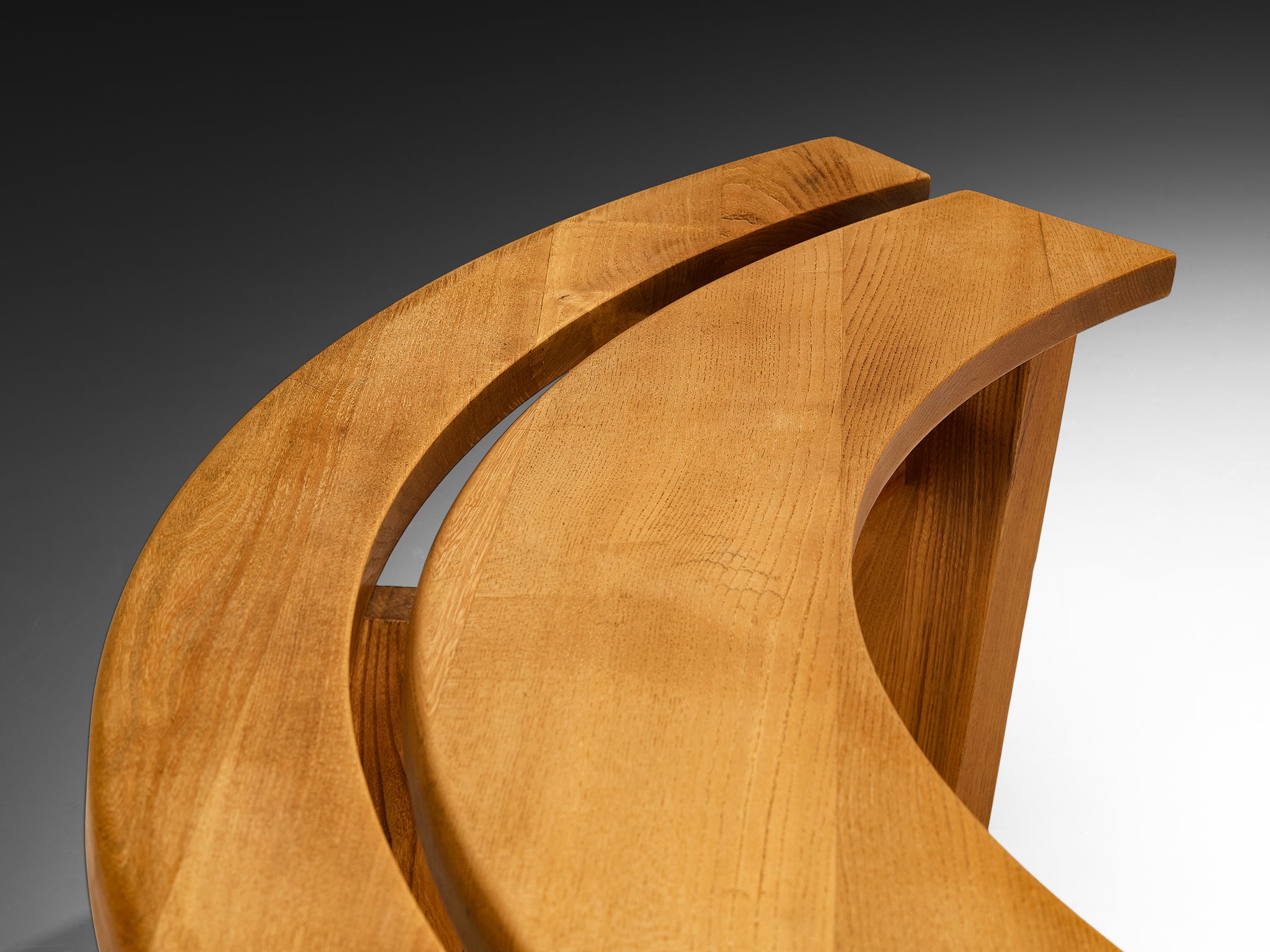 Early Pierre Chapo 'S38A’ Benches in Solid Elm Seating Morentz