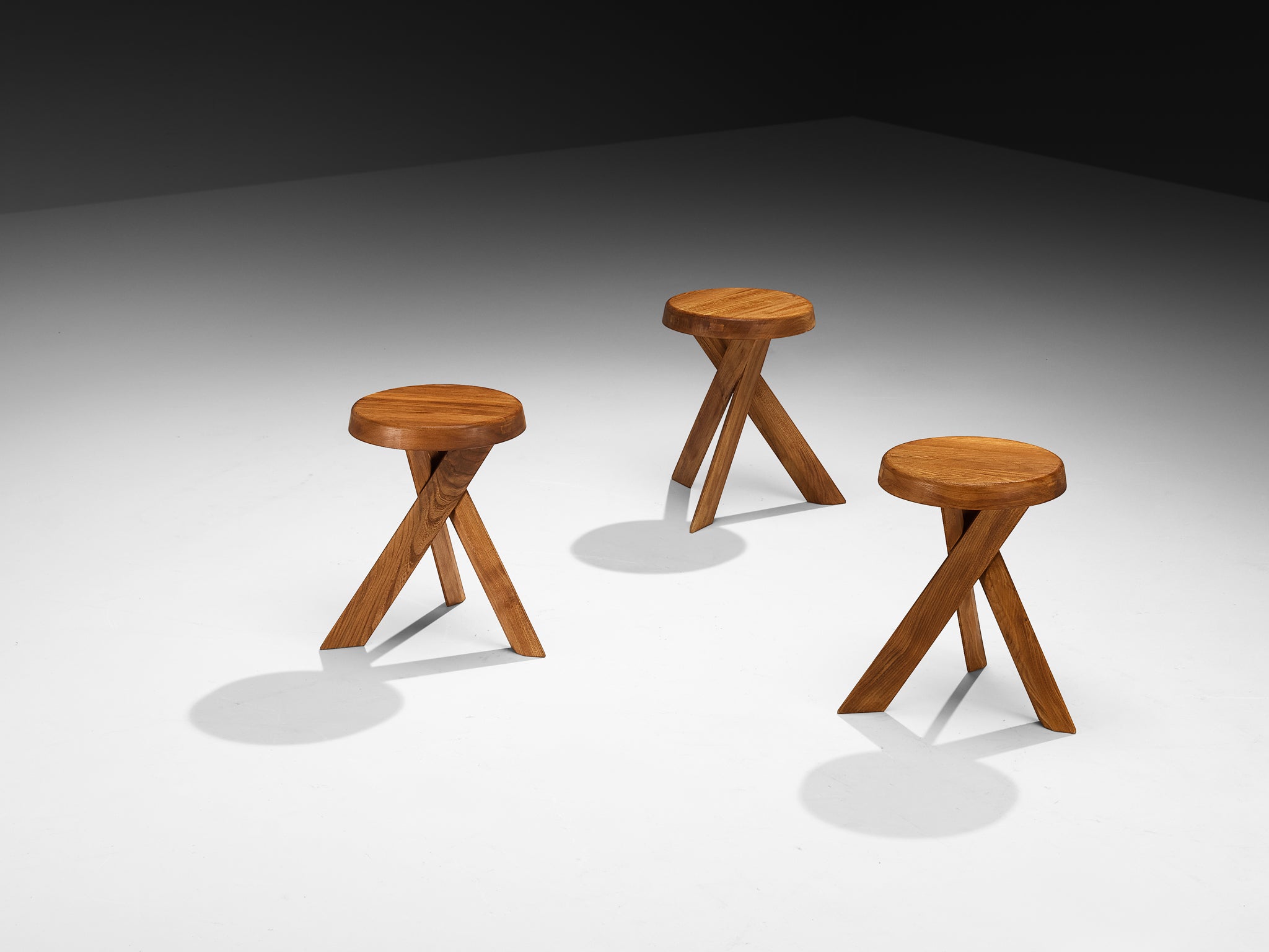 Pierre Chapo Stool 'S13A' in Elm Seating Morentz