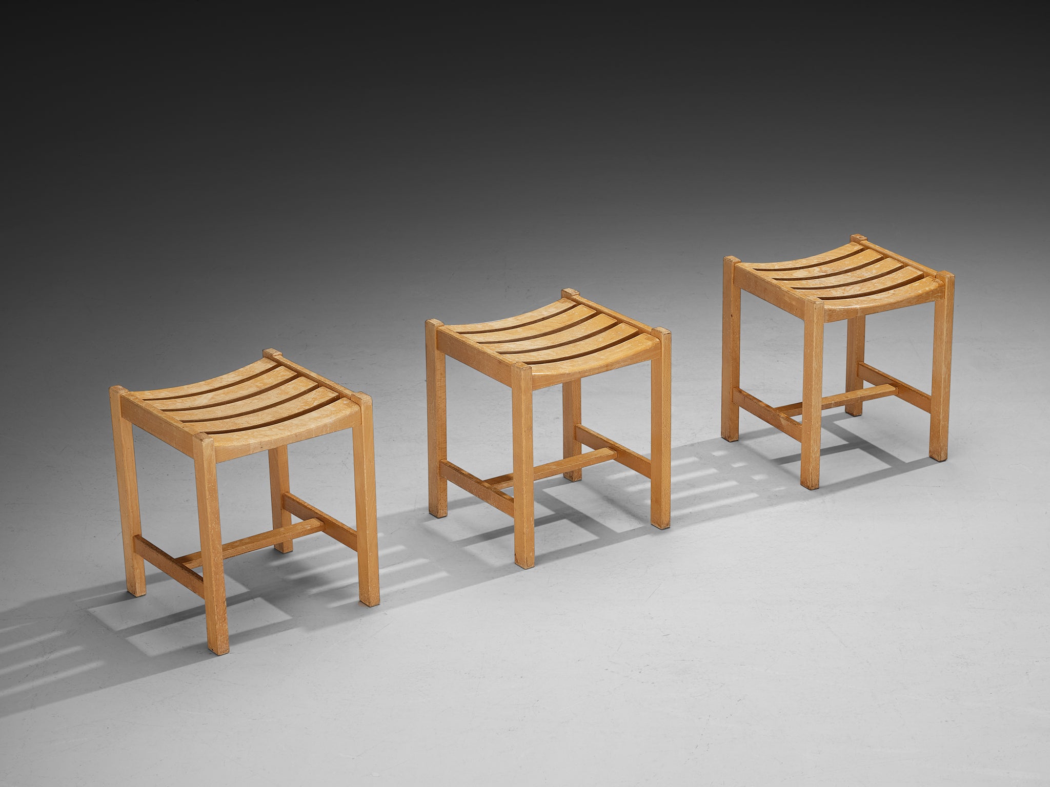 Stools in Blonde Wood