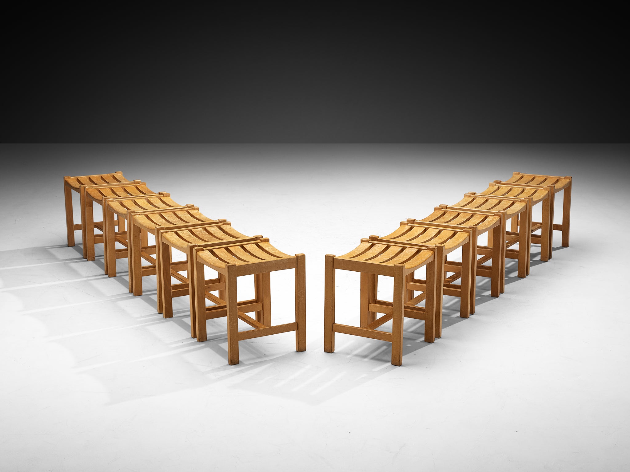 Stools in Blonde Wood