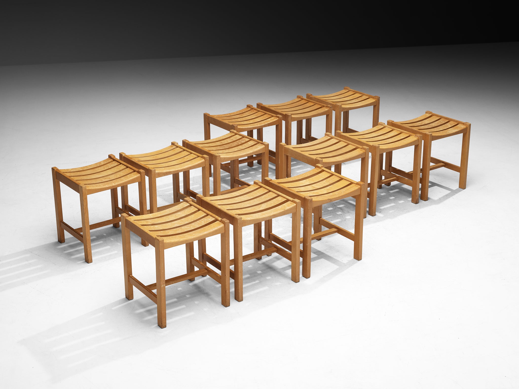 Stools in Blonde Wood