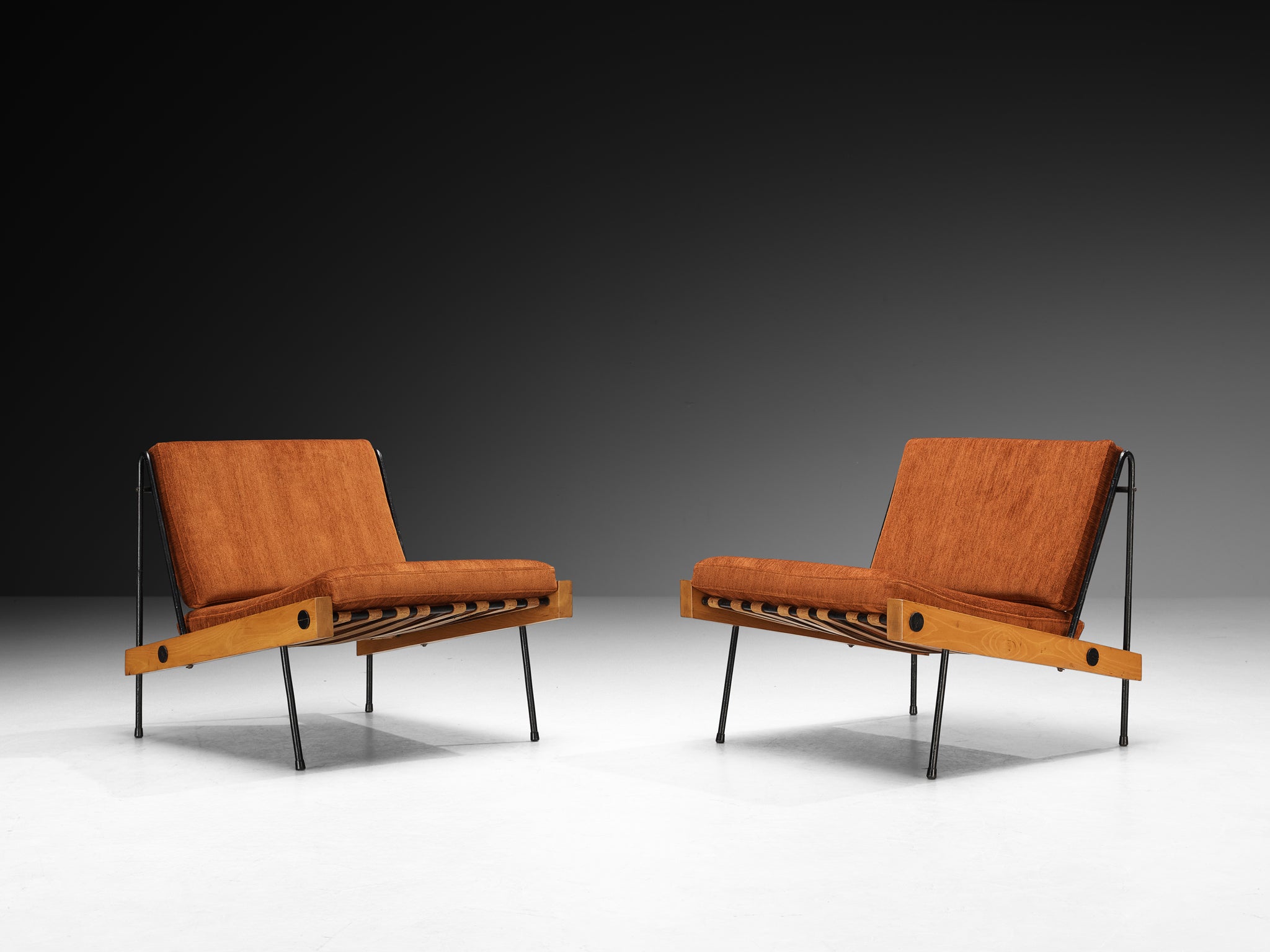 Rare Equipo 57 for Darro Pair of ‘Córdoba’ Lounge Chairs Seating Morentz
