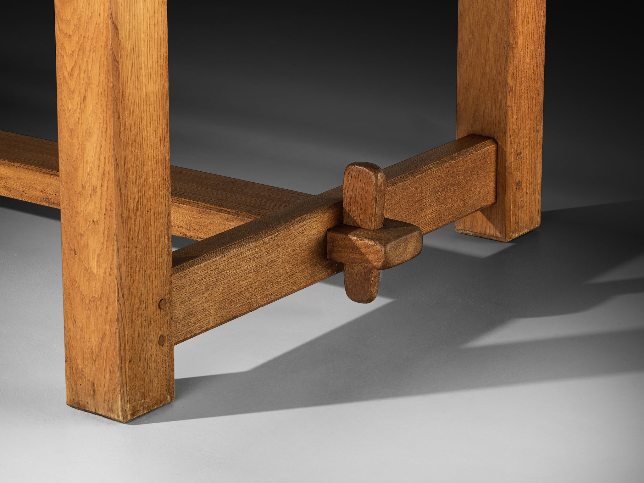 Monumental and Unique Roger Capron Large Dining Table in Ceramic and Oak 410cm/161.42in. Tables Morentz