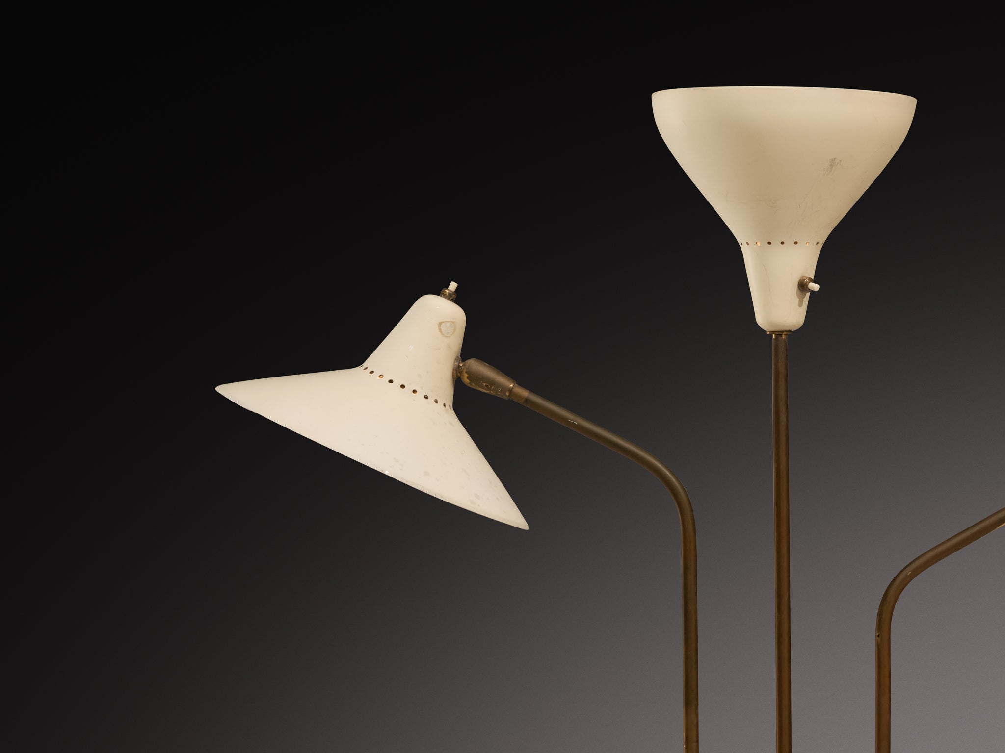 Rare Giuseppe Ostuni for O-Luce ’339/3’ Three-Armed Floor Lamp Lighting Morentz