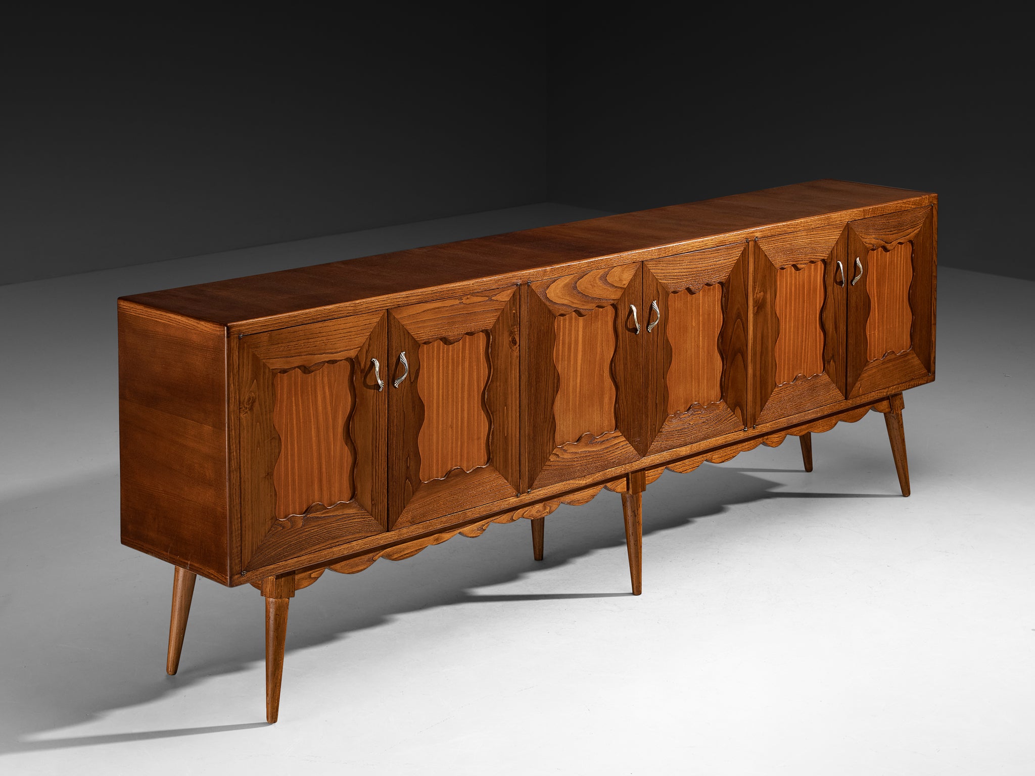 Sizeable Italian Art Deco Sideboard in Wood 270 cm/106 in Wide Case pieces and storage cabinets Morentz