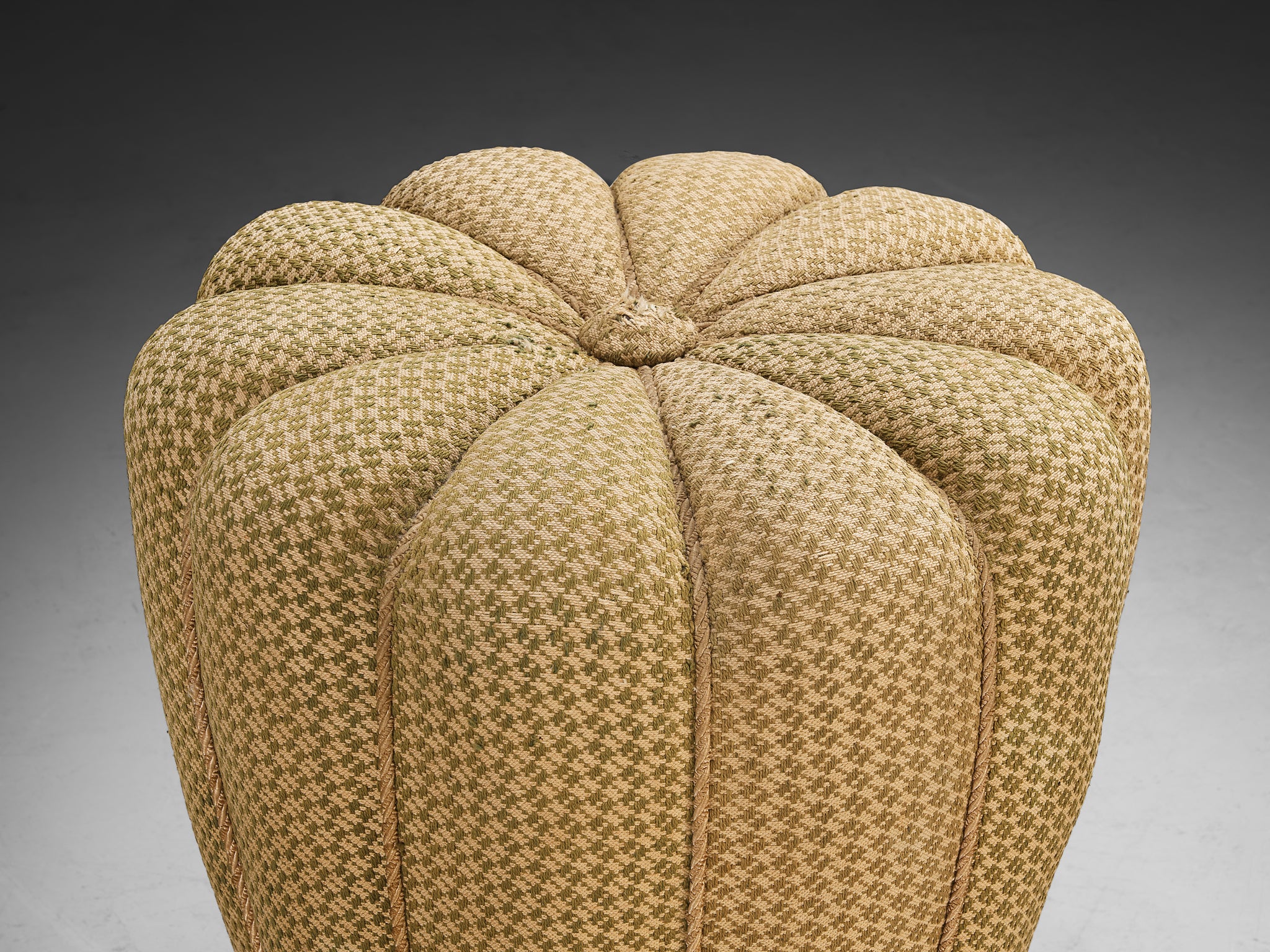 Jindrich Halabala Stool in Decorative Upholstery Seating Morentz