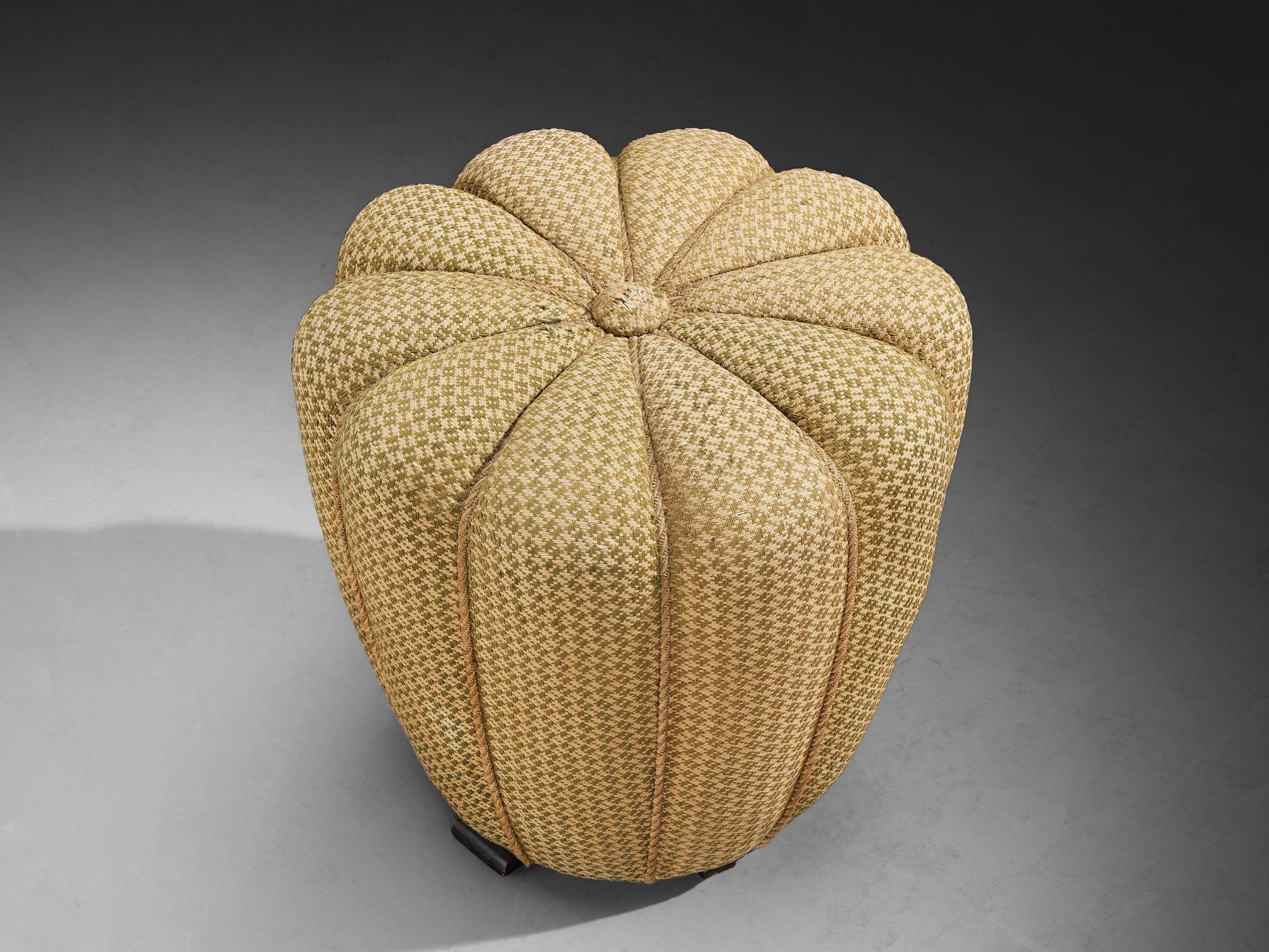 Jindrich Halabala Stool in Decorative Upholstery Seating Morentz