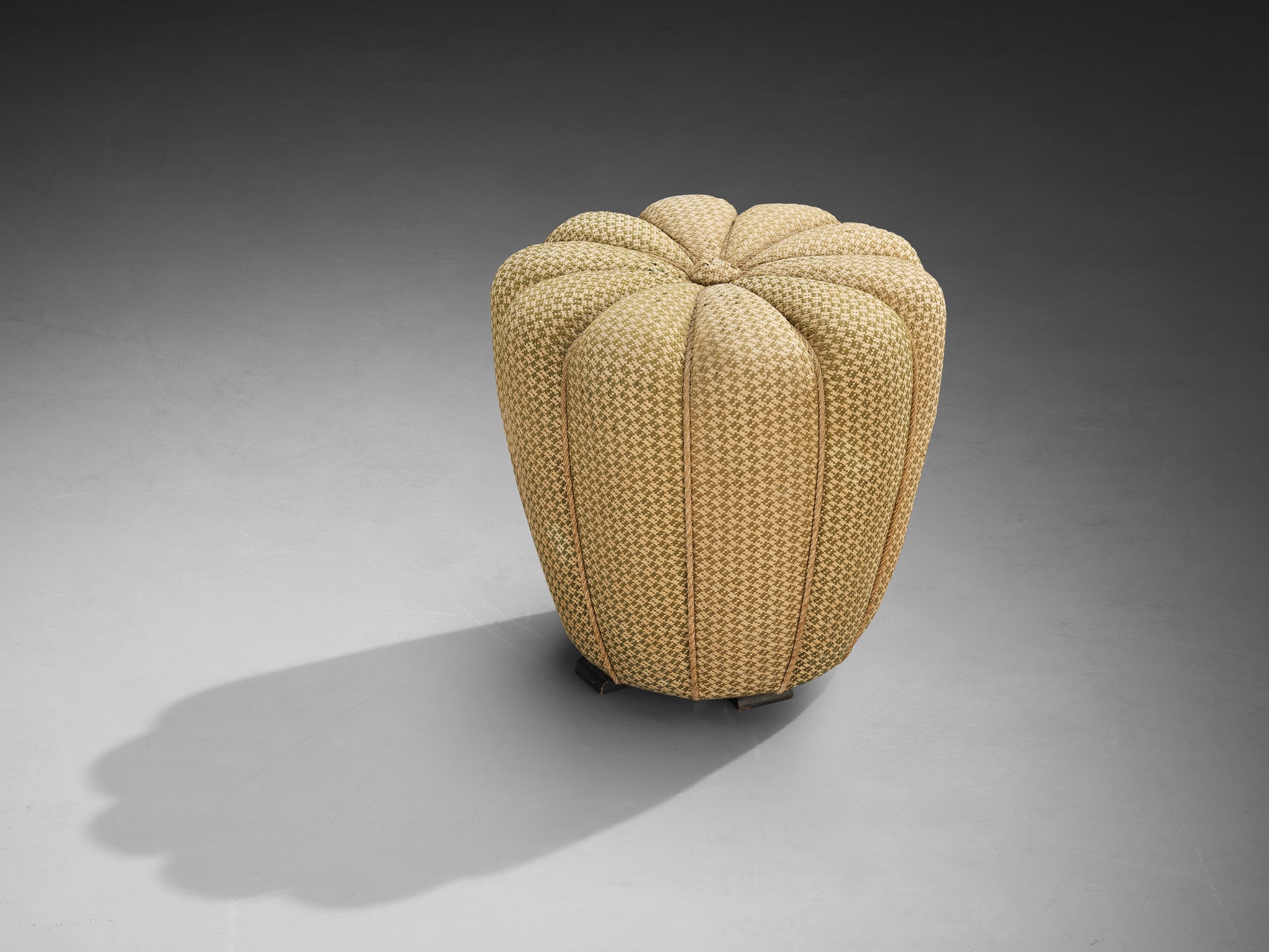 Jindrich Halabala Stool in Decorative Upholstery Seating Morentz
