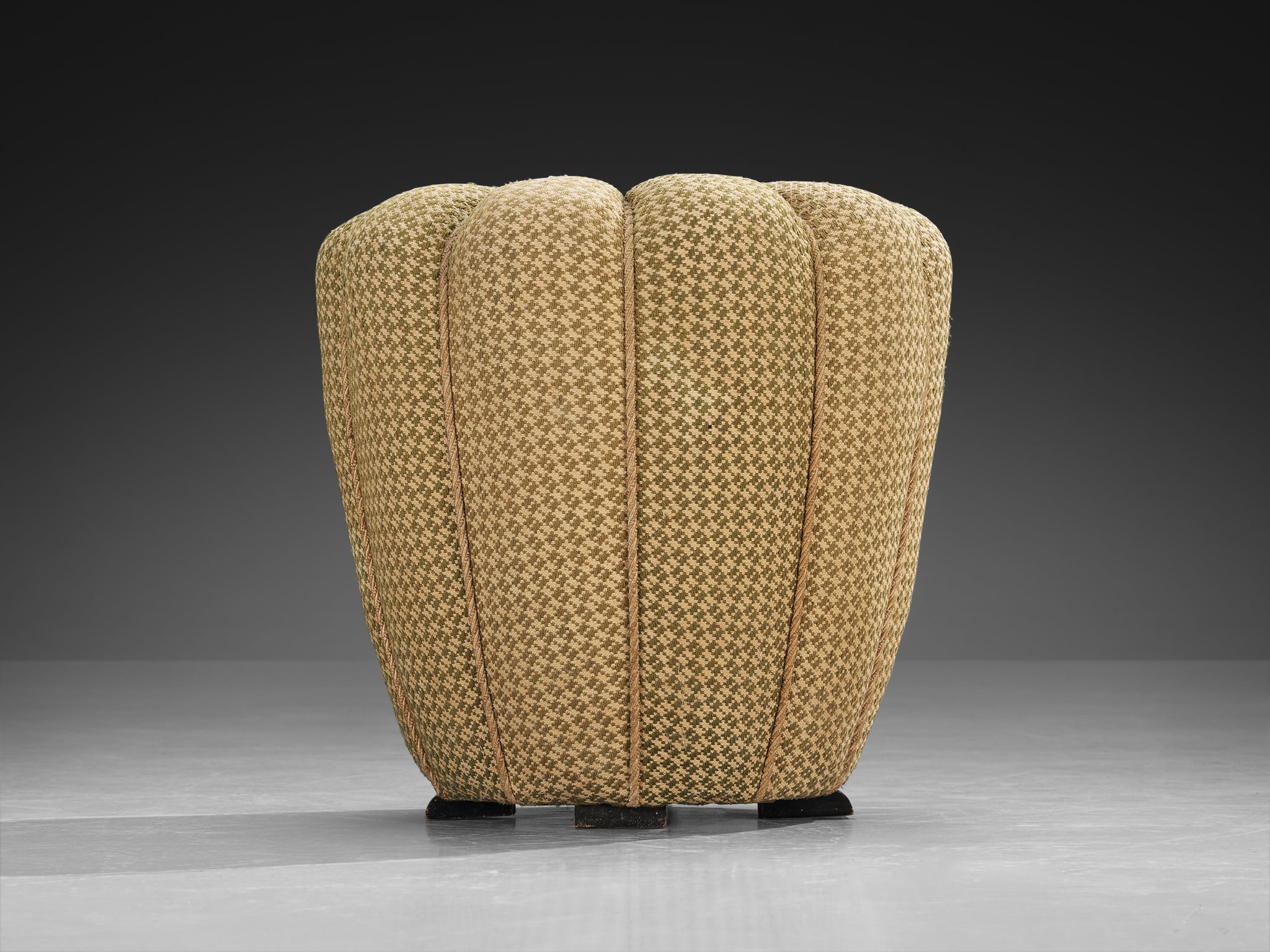 Jindrich Halabala Stool in Decorative Upholstery Seating Morentz