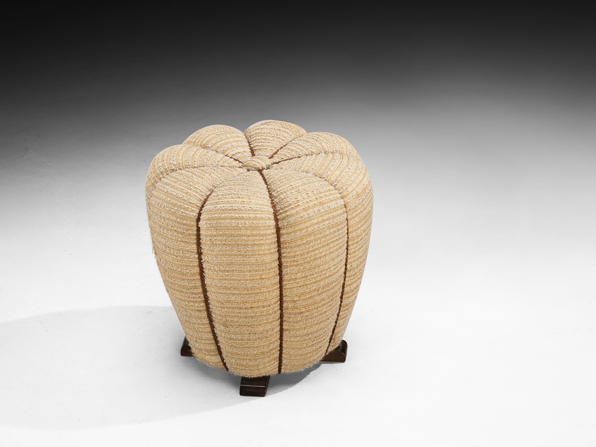 Jindrich Halabala Stool in Decorative Upholstery Seating Morentz