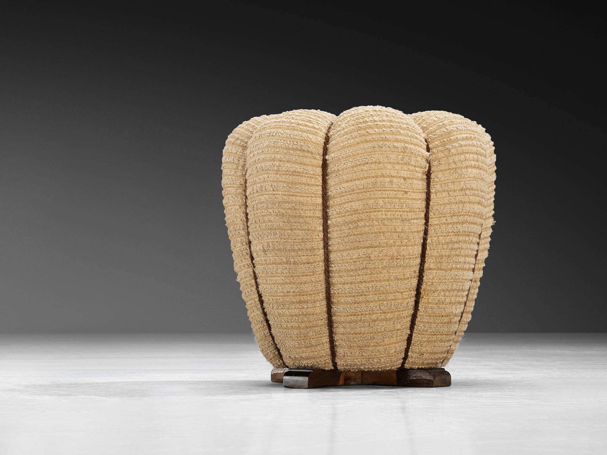 Jindrich Halabala Stool in Decorative Upholstery Seating Morentz