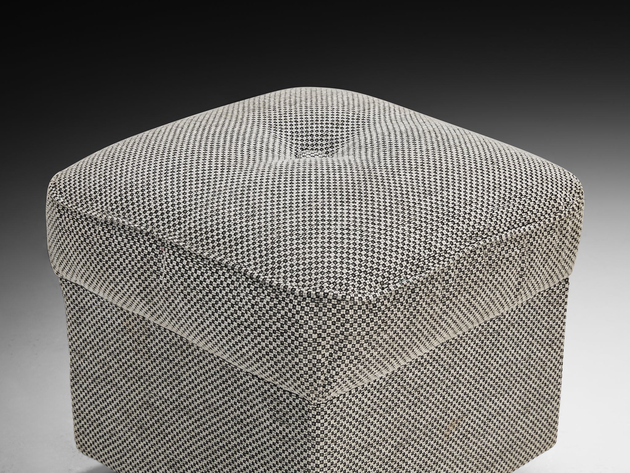Jindrich Halabala Square Stool in Decorative Upholstery Seating Morentz