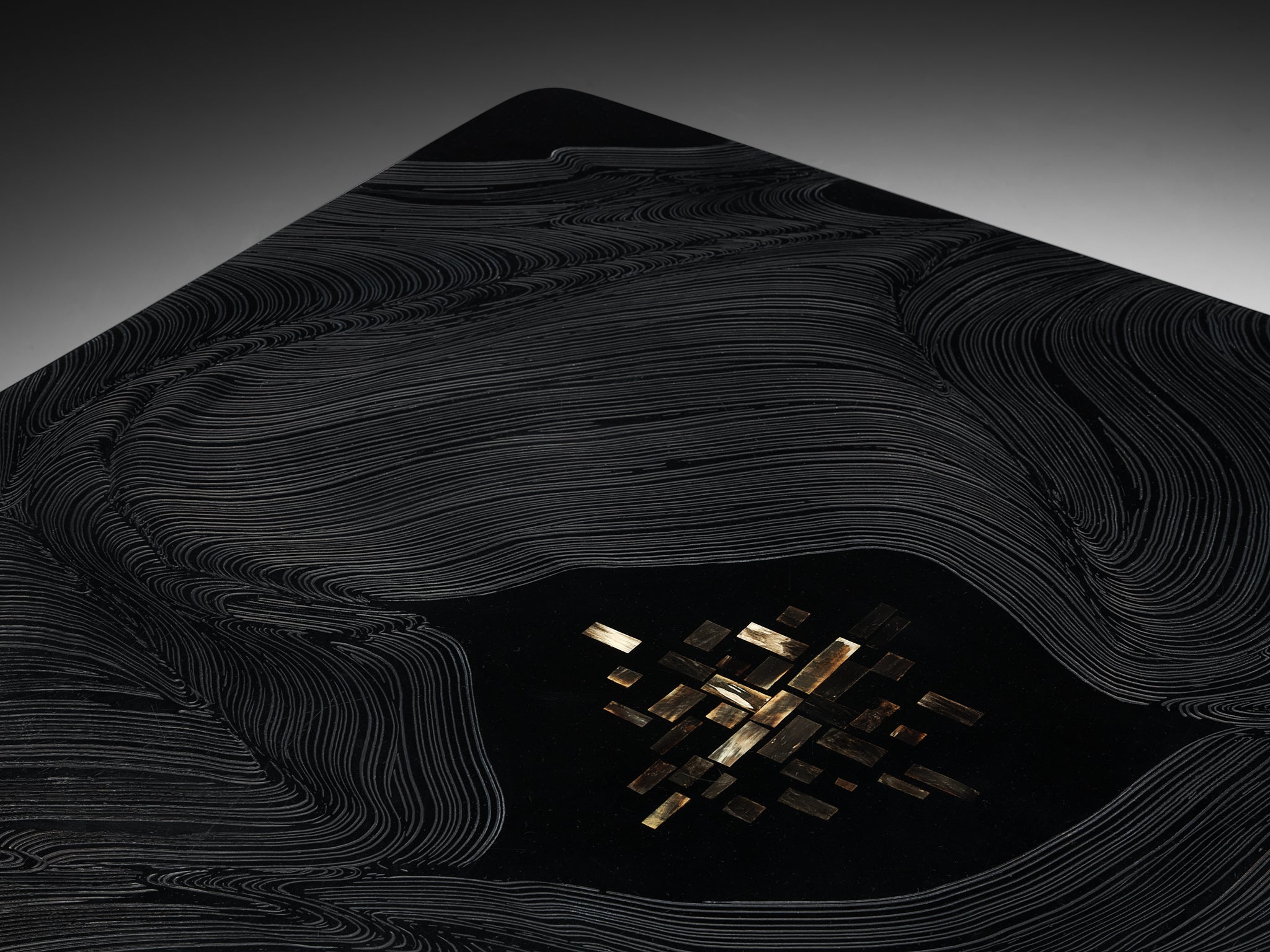 Jean Claude Dresse Coffee Table in Dark Resin Tables Morentz