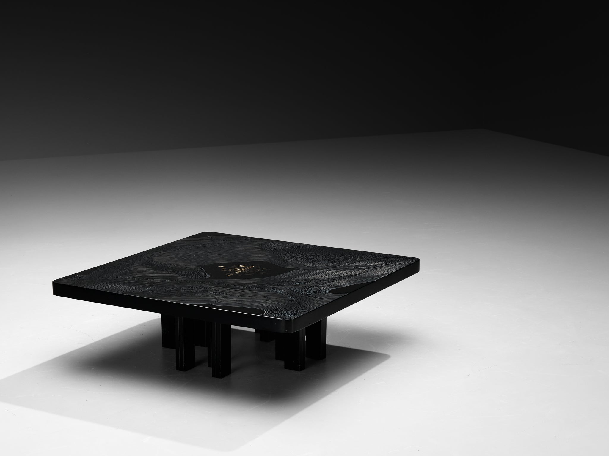 Jean Claude Dresse Coffee Table in Dark Resin Tables Morentz