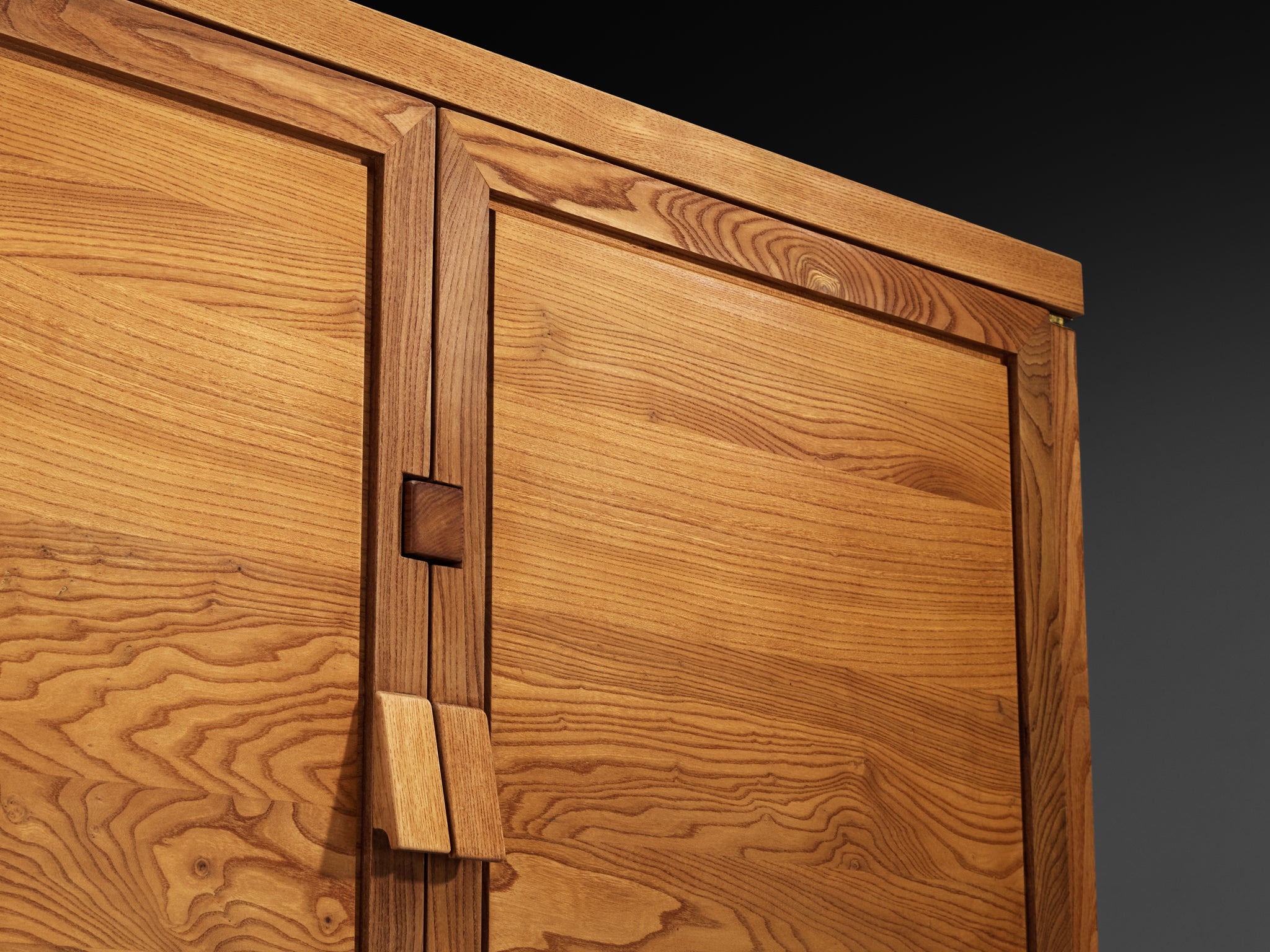 Pierre Chapo Cabinet Model 'R18' in Solid Elm Case pieces and storage cabinets Morentz