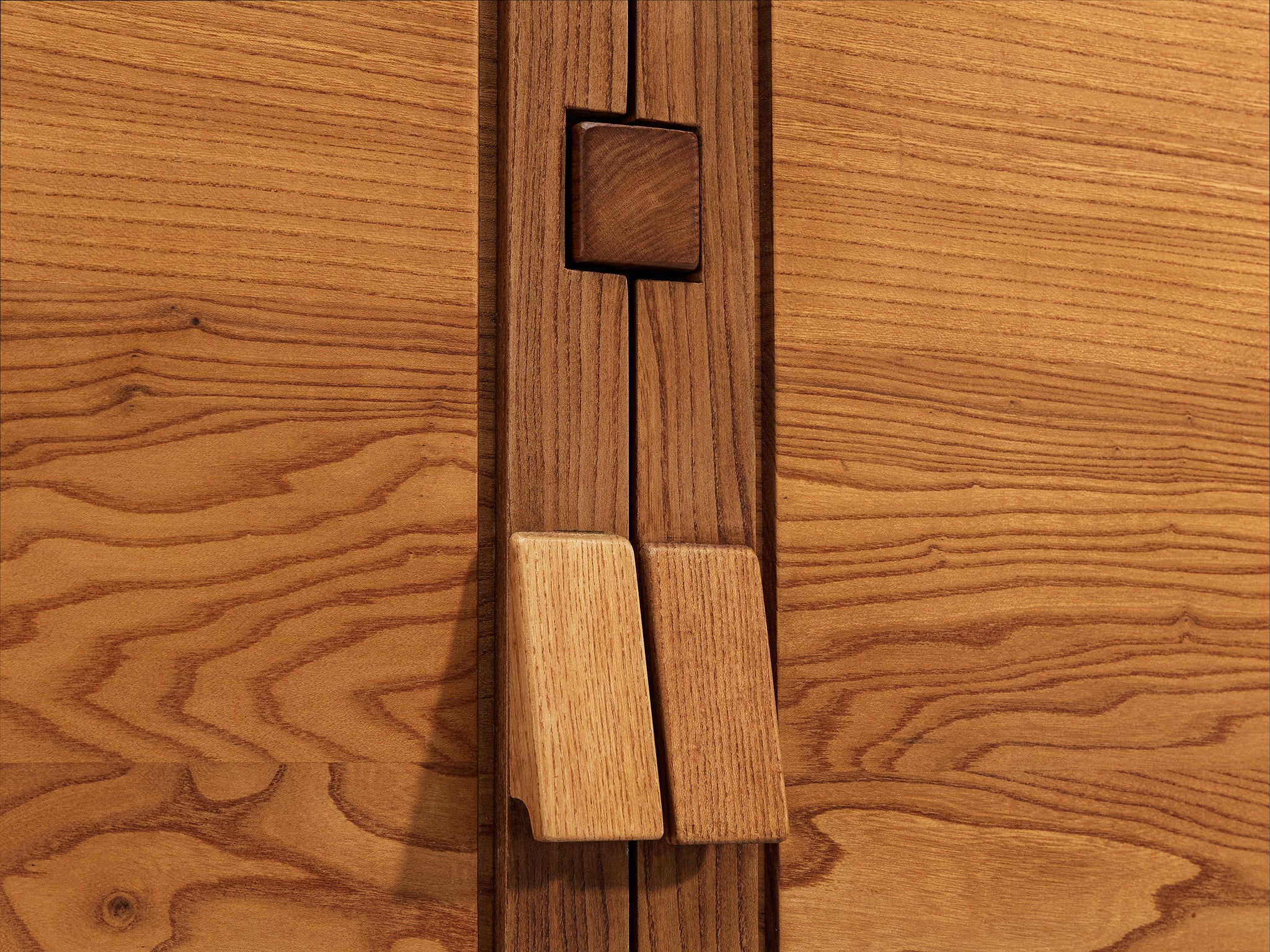 Pierre Chapo Cabinet Model 'R18' in Solid Elm Case pieces and storage cabinets Morentz