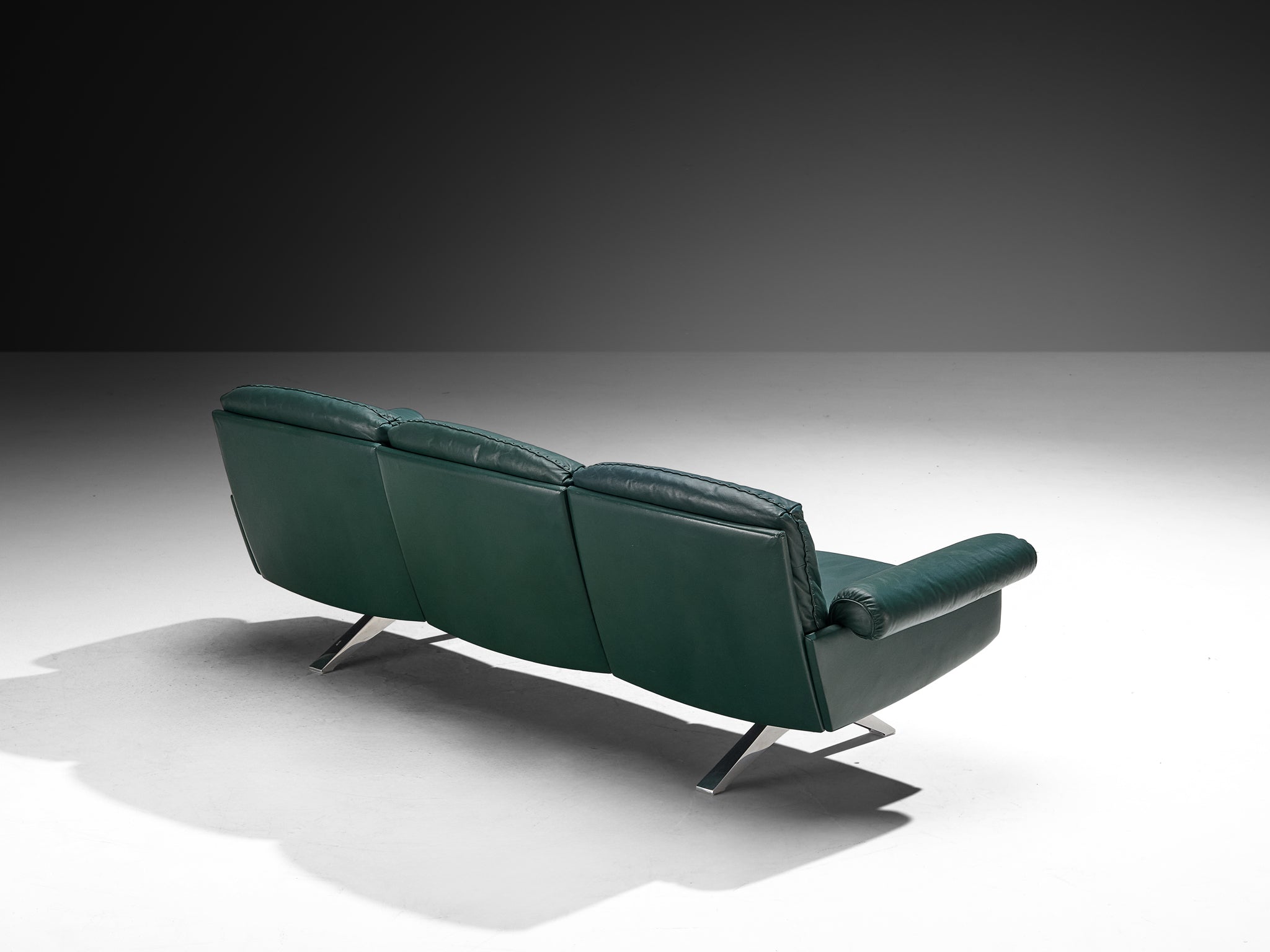 De Sede DS-31 Three Seat Sofa in Deep Green Leather Seating Morentz