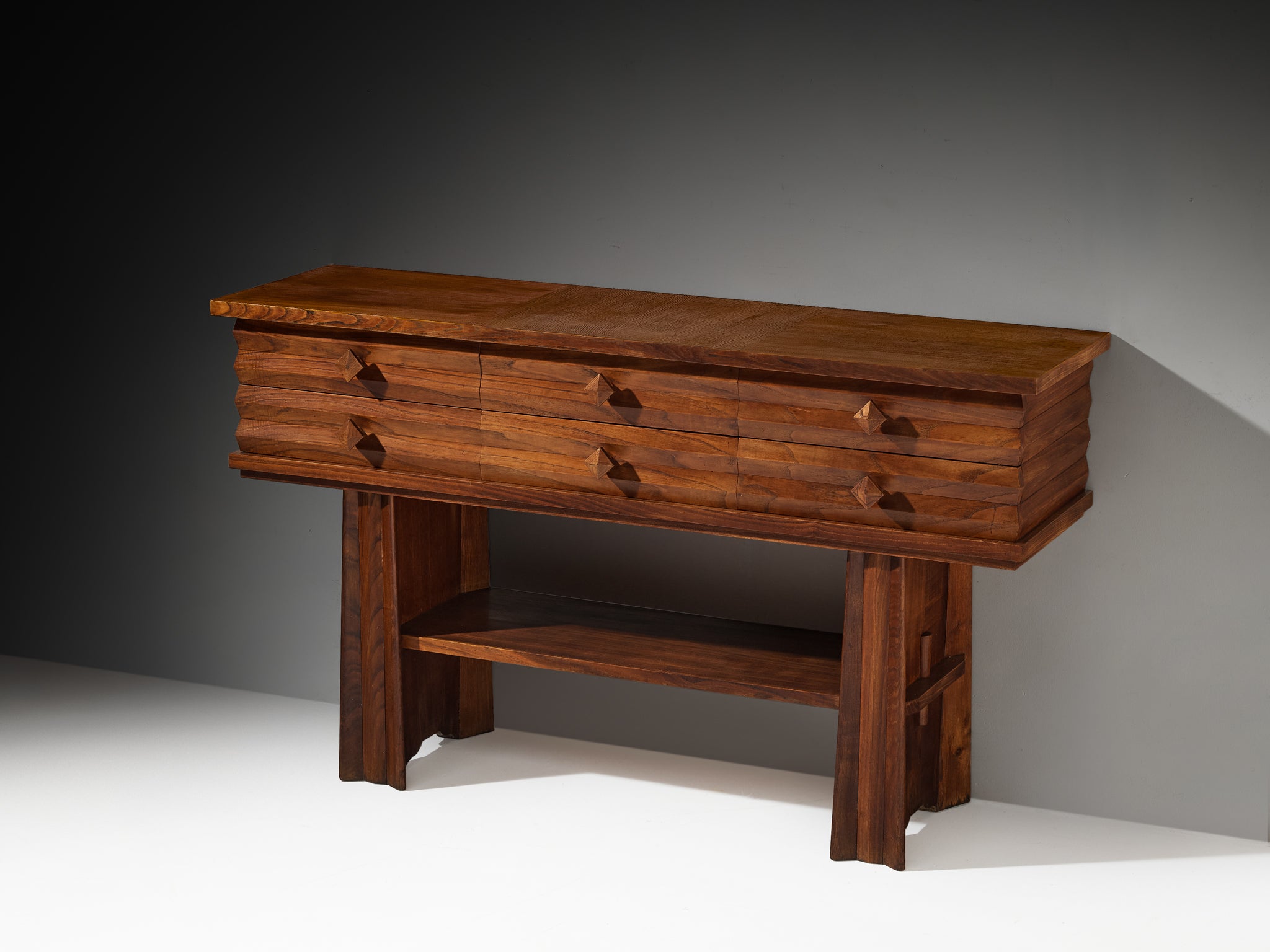 Osvaldo Borsani for ABV Arredamenti Borsani-Varedo Sideboard in Chestnut Case pieces and storage cabinets Morentz