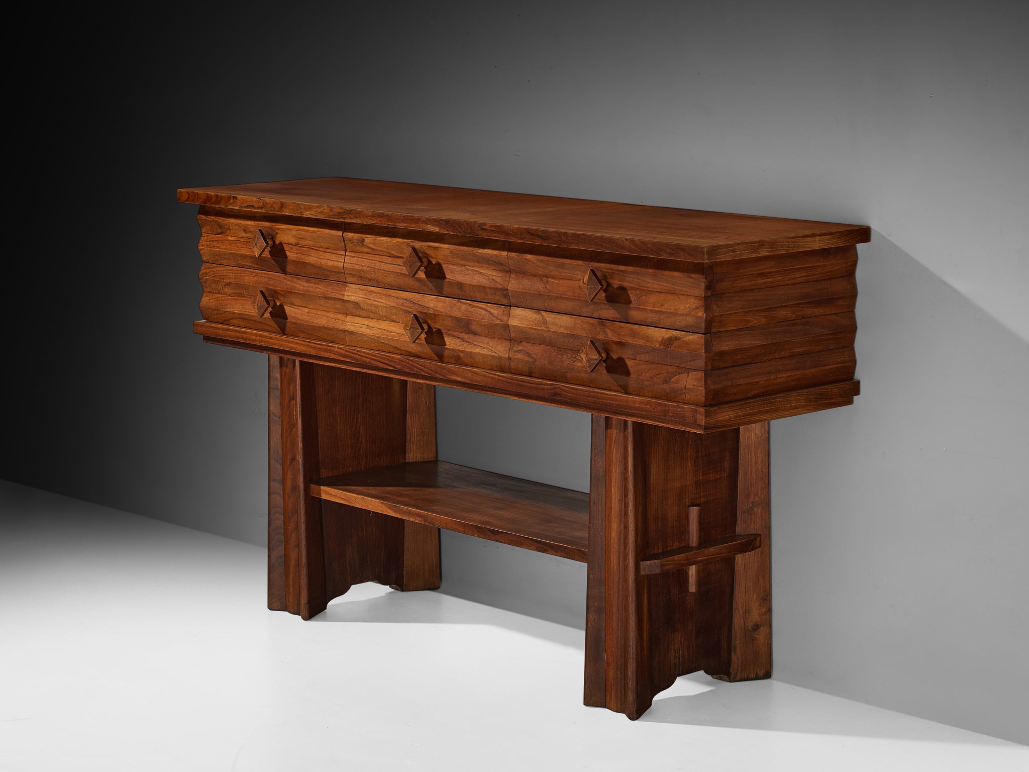 Osvaldo Borsani for ABV Arredamenti Borsani-Varedo Sideboard in Chestnut Case pieces and storage cabinets Morentz