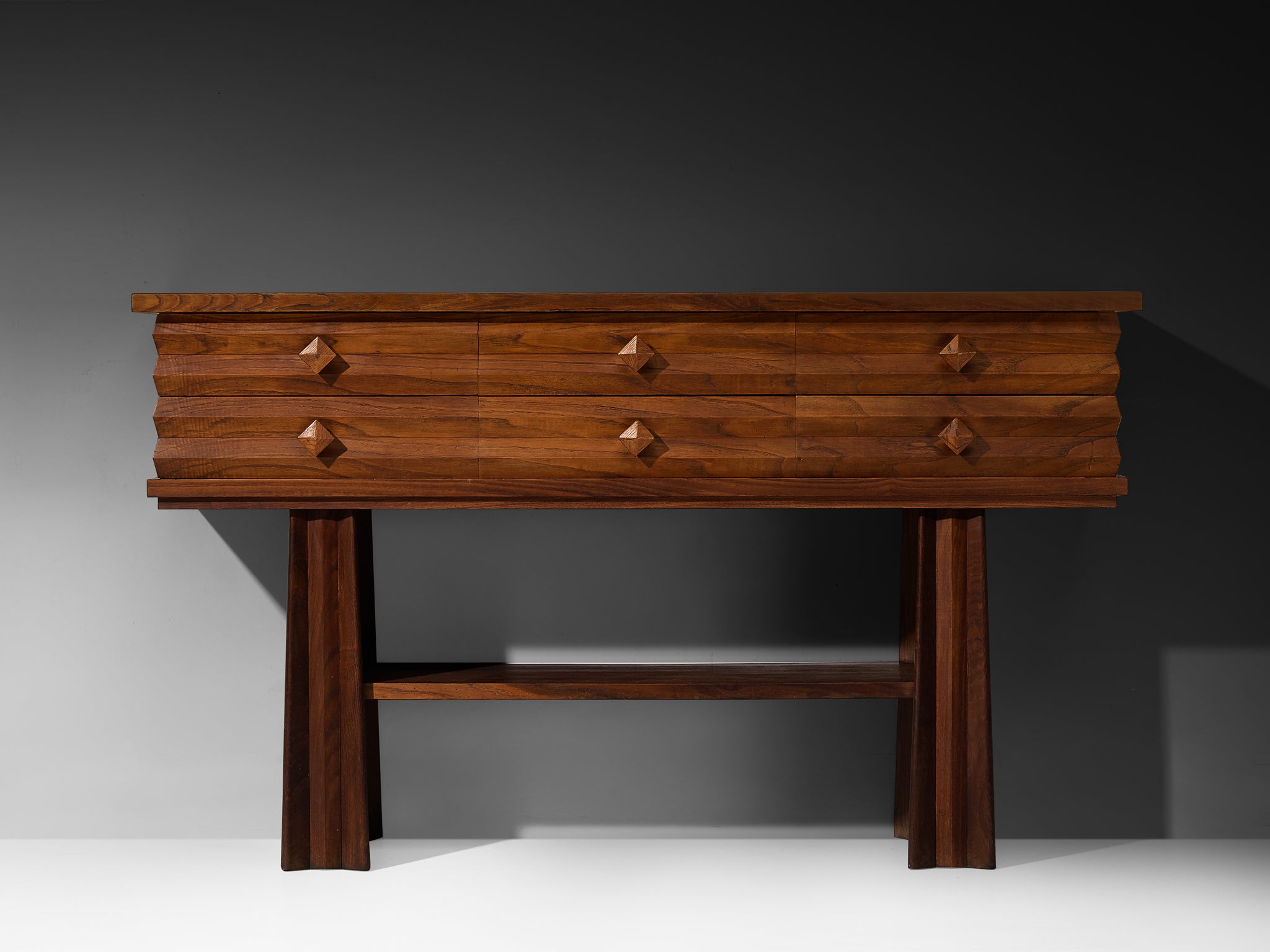 Osvaldo Borsani for ABV Arredamenti Borsani-Varedo Sideboard in Chestnut Case pieces and storage cabinets Morentz