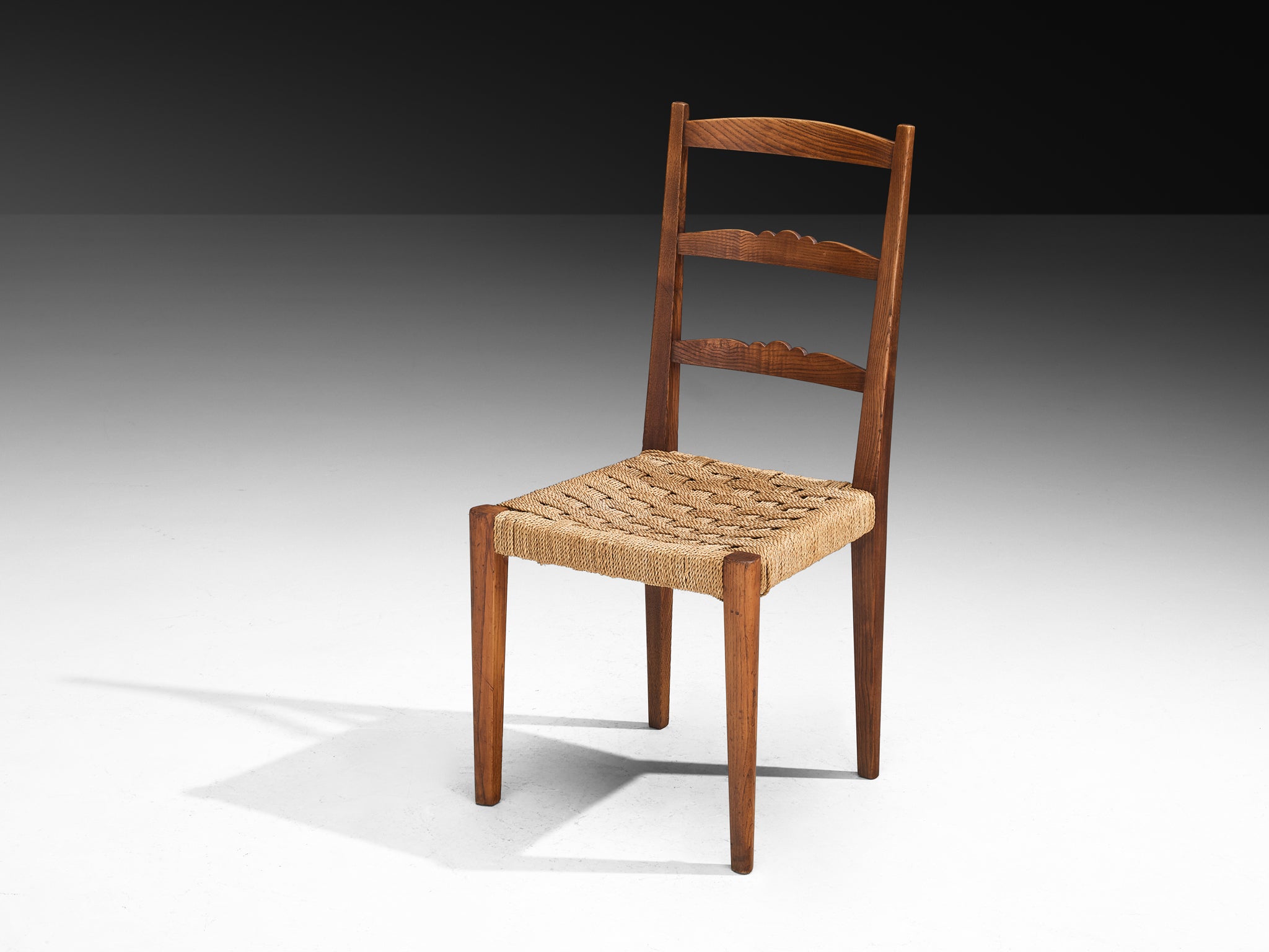 Osvaldo Borsani for ABV Arredamenti Borsani-Varedo Set of Six Dining Chairs in Chestnut Seating Morentz
