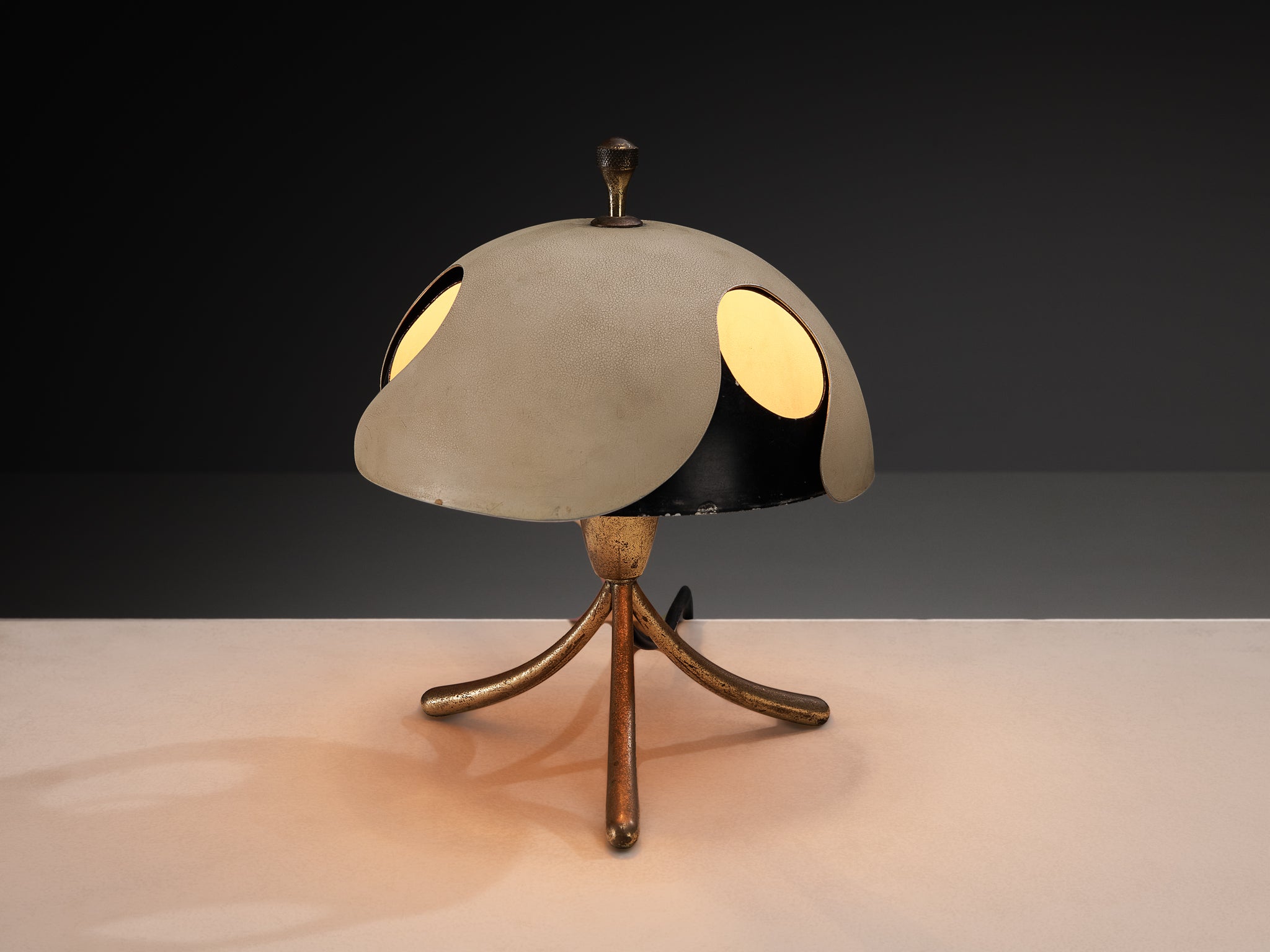 Angelo Lelii for Arredoluce Rare Pair of Table Lamps Lighting Morentz