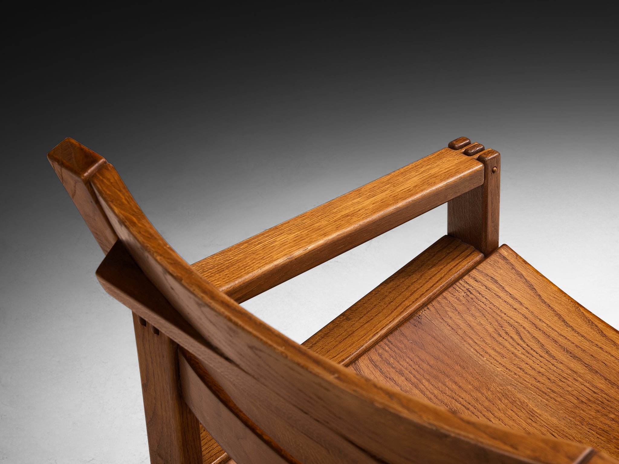 Giuseppe Rivadossi for Officina Rivadossi Rare Bench in Oak Seating Morentz