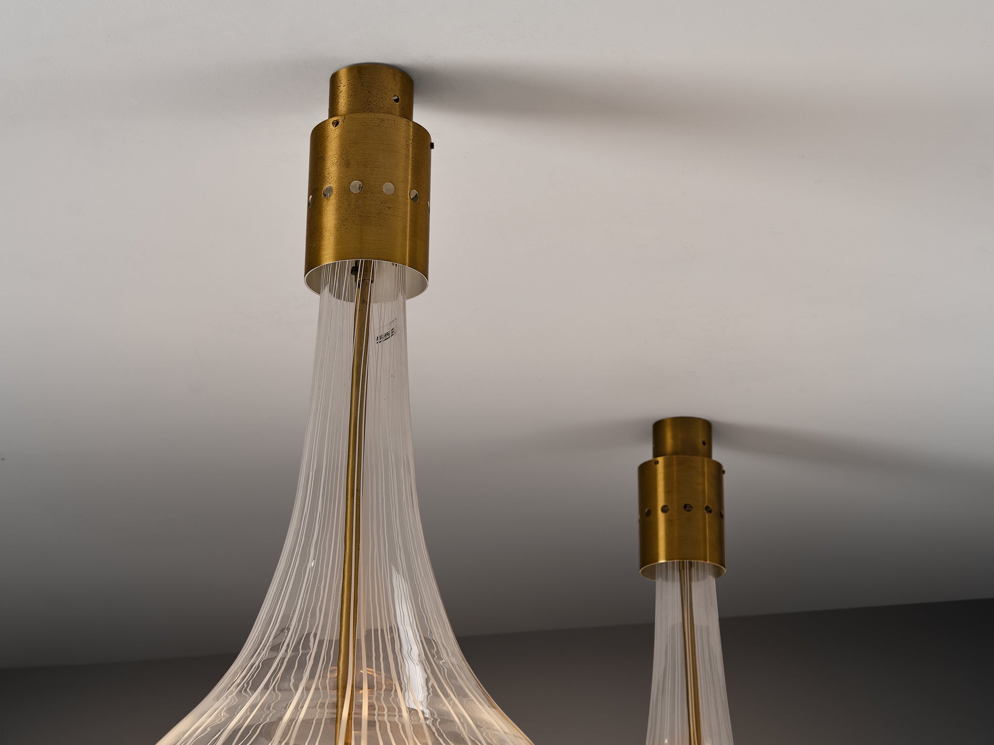 Angelo Brotto for Esperia Large Pendants Lighting Morentz