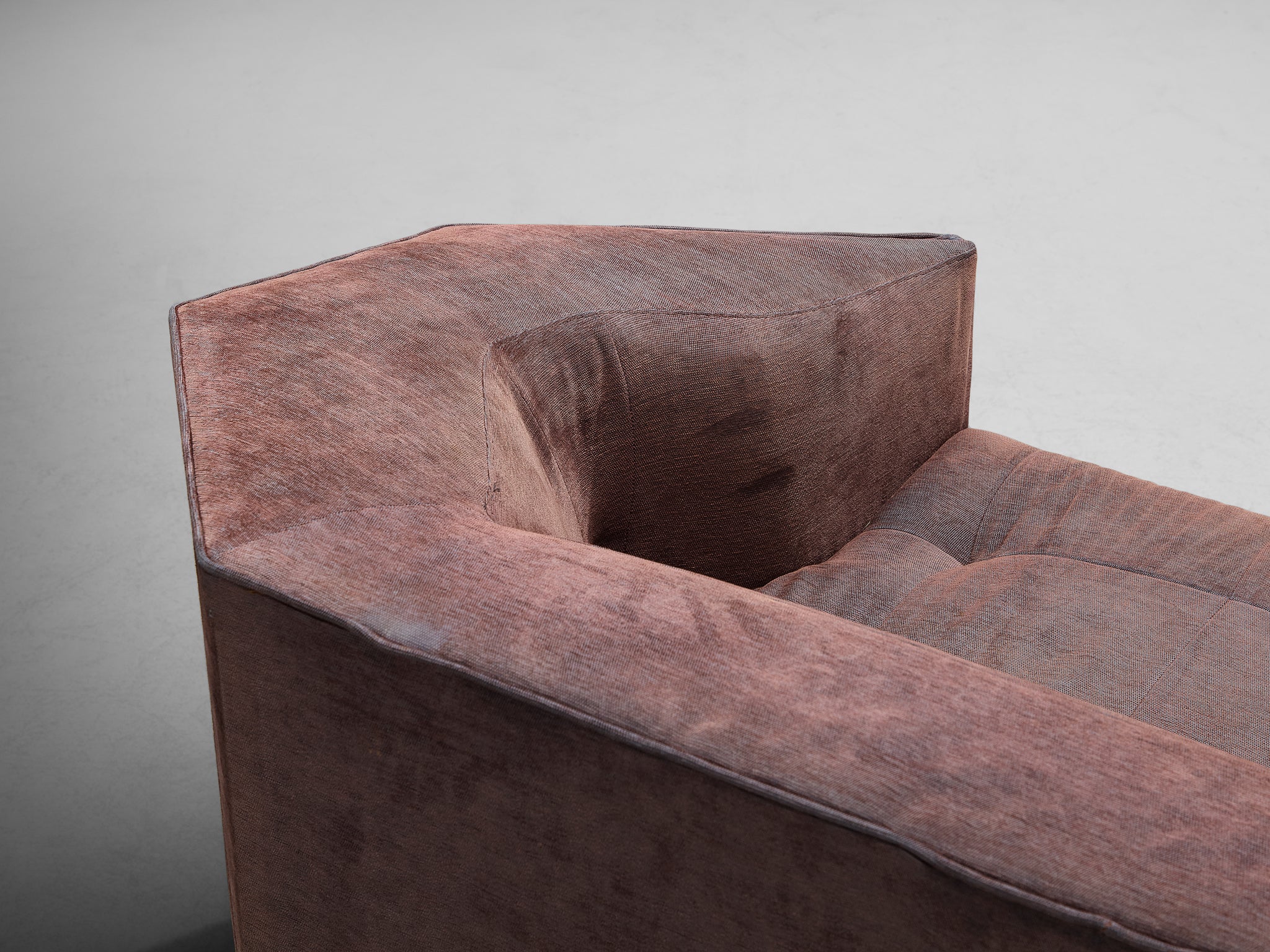 Rare Gérard Gallet for Mobilier International Faceted Hexagonal Sofas Seating Morentz