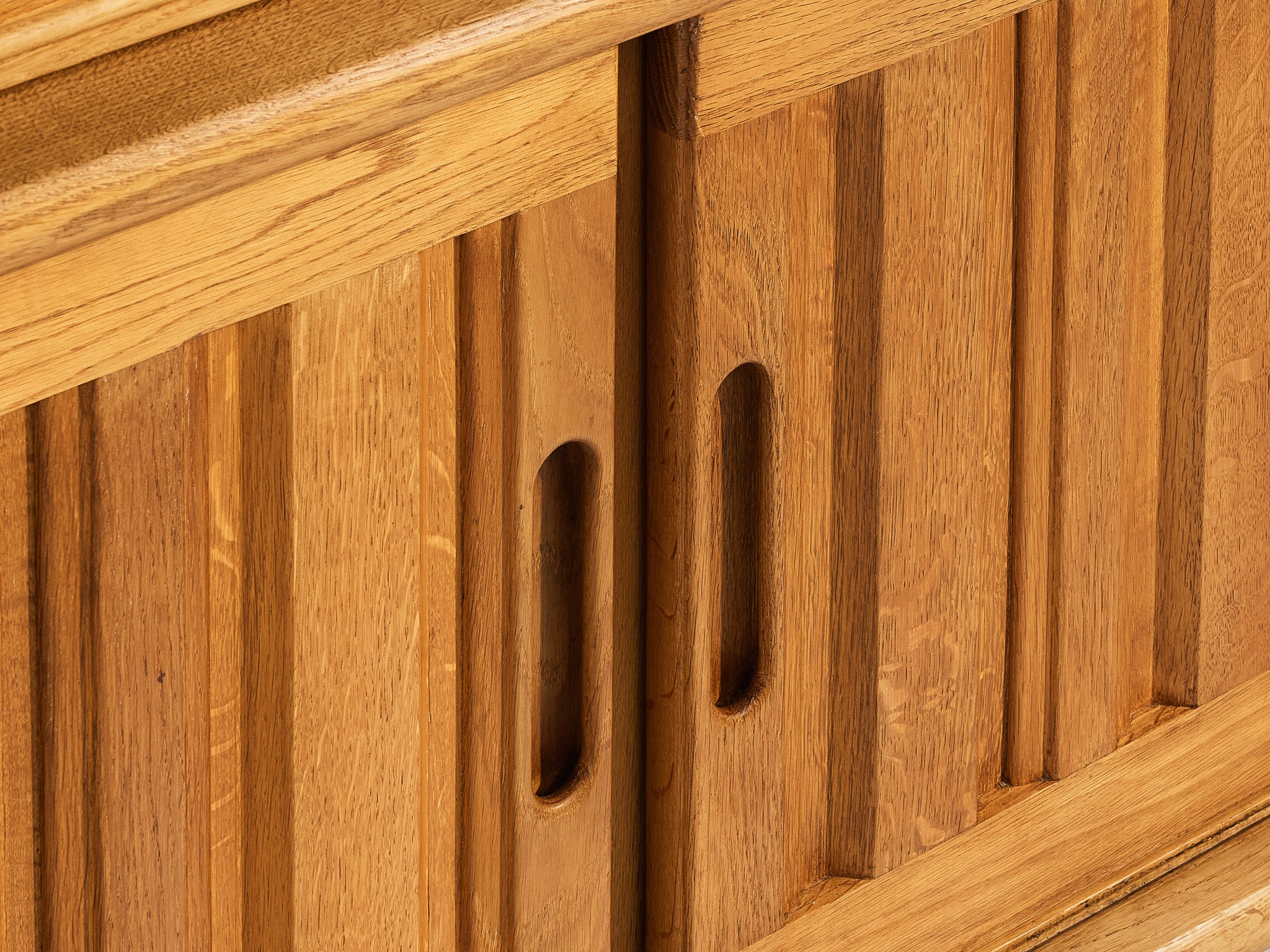 Guillerme & Chambron for Votre Maison Sideboard in Oak with Tile Inlay Case pieces and storage cabinets Morentz