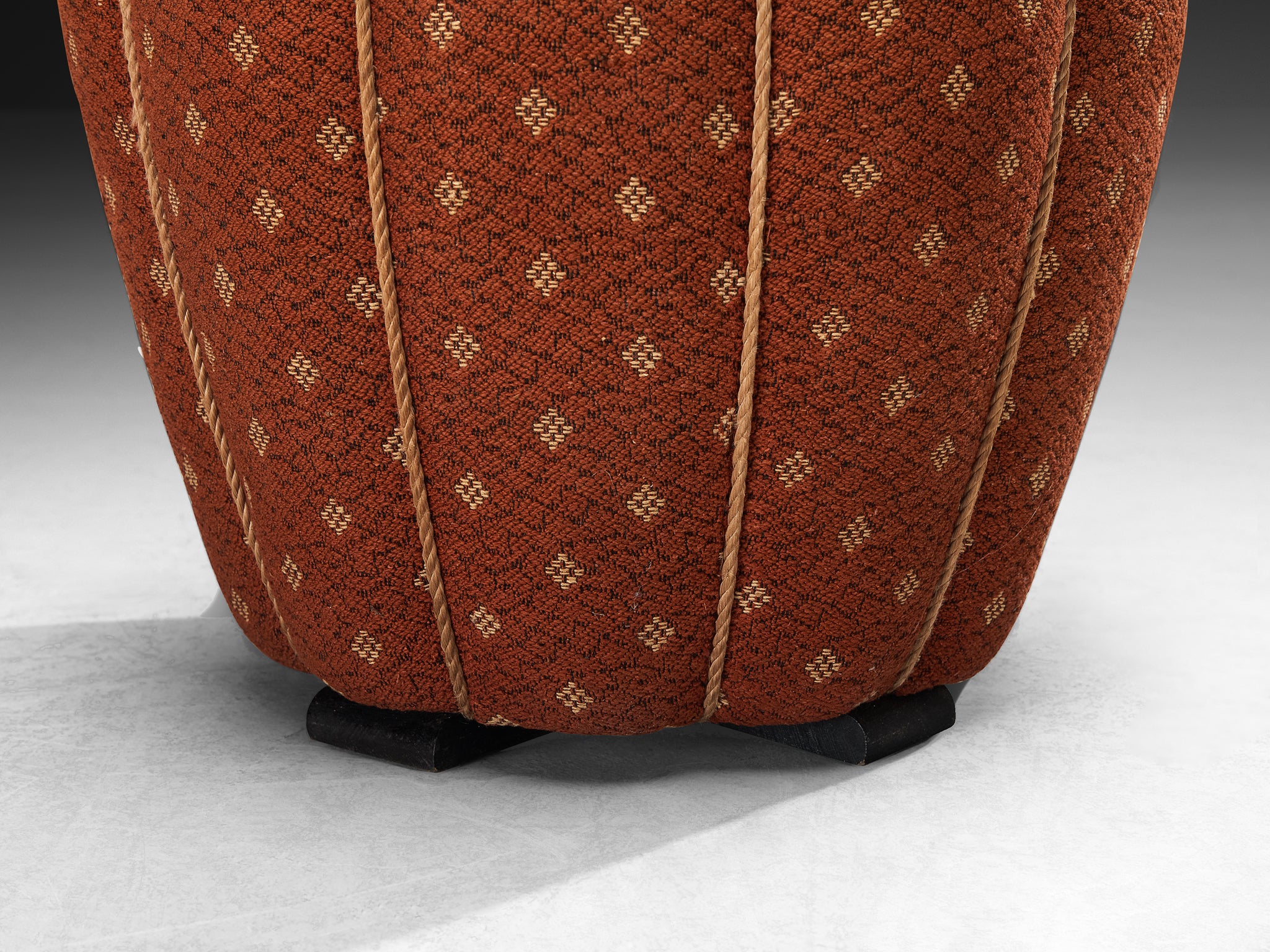Jindrich Halabala Stools in Decorative Upholstery
