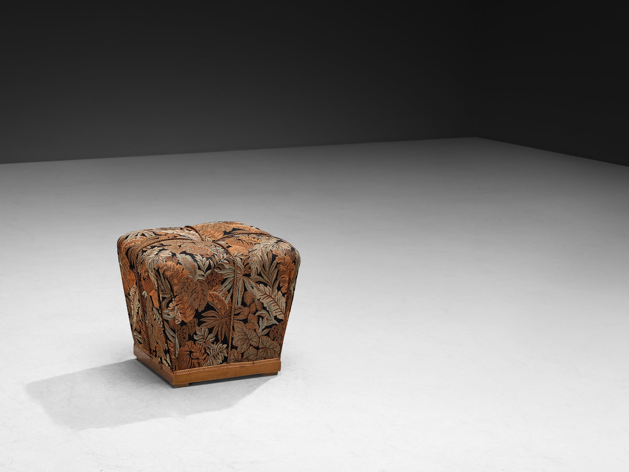 Jindrich Halabala Stool in Decorative Upholstery Seating Morentz