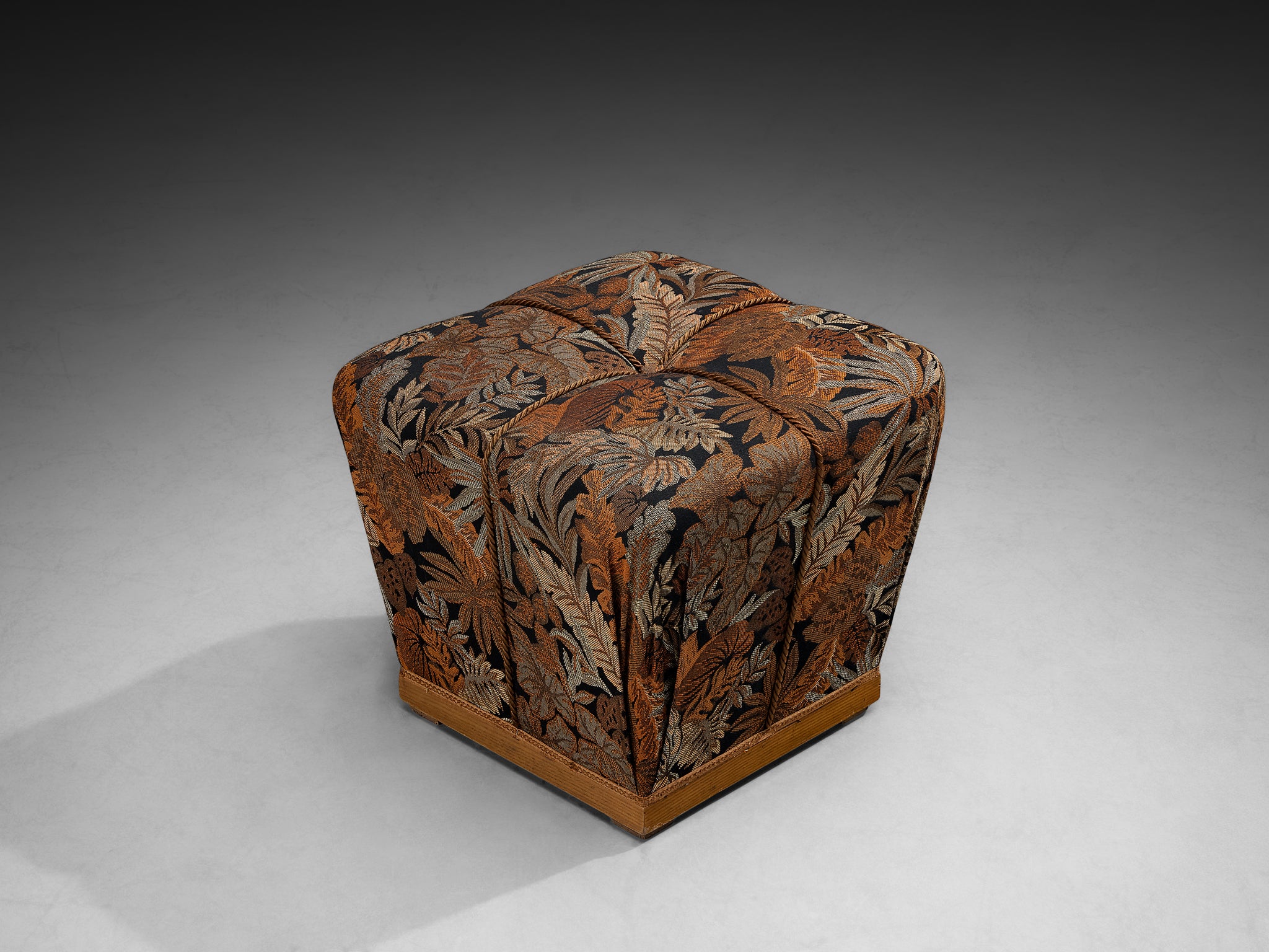 Jindrich Halabala Stool in Decorative Upholstery Seating Morentz