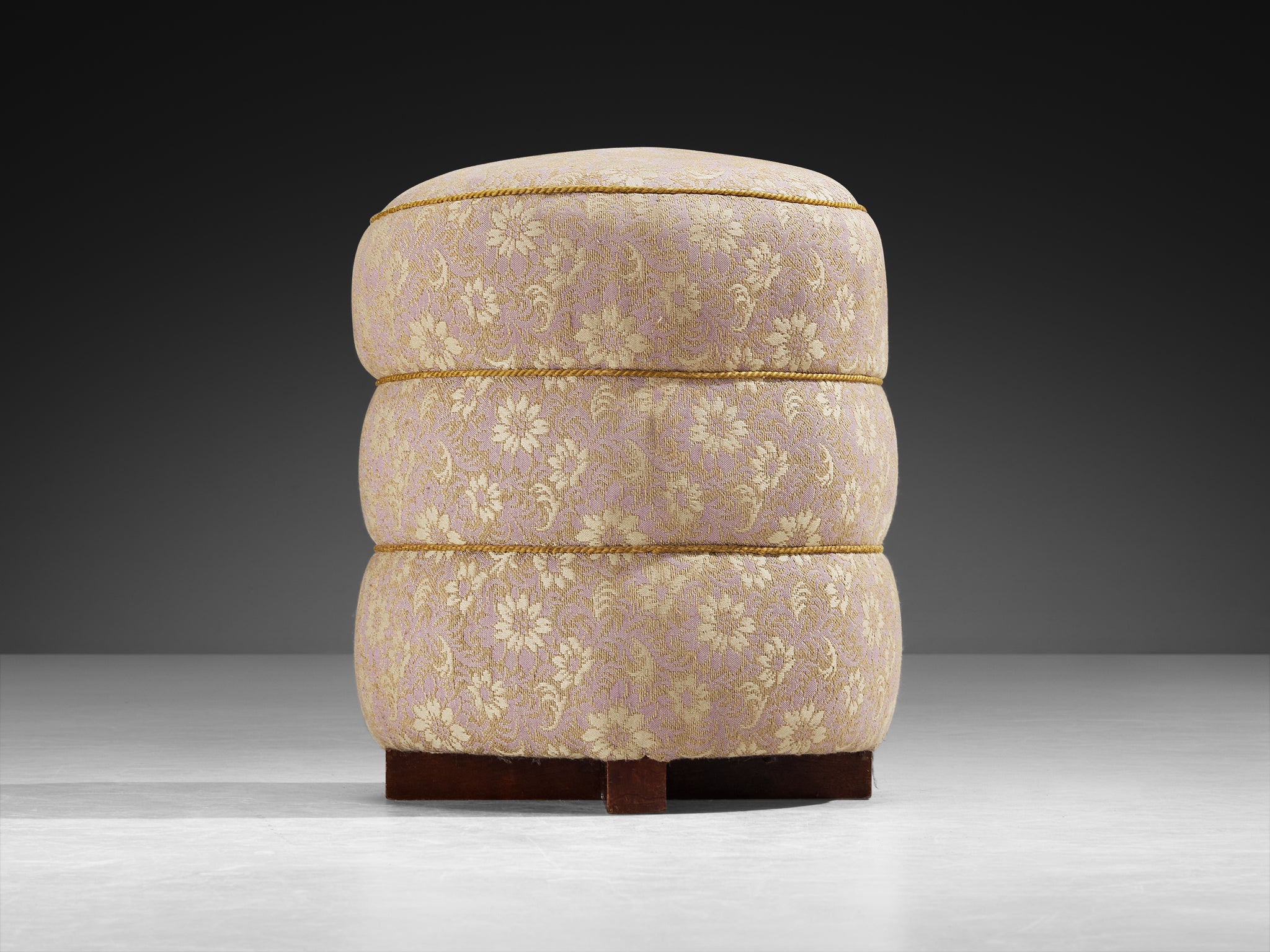 Jindrich Halabala Stool in Decorative Upholstery Seating Morentz
