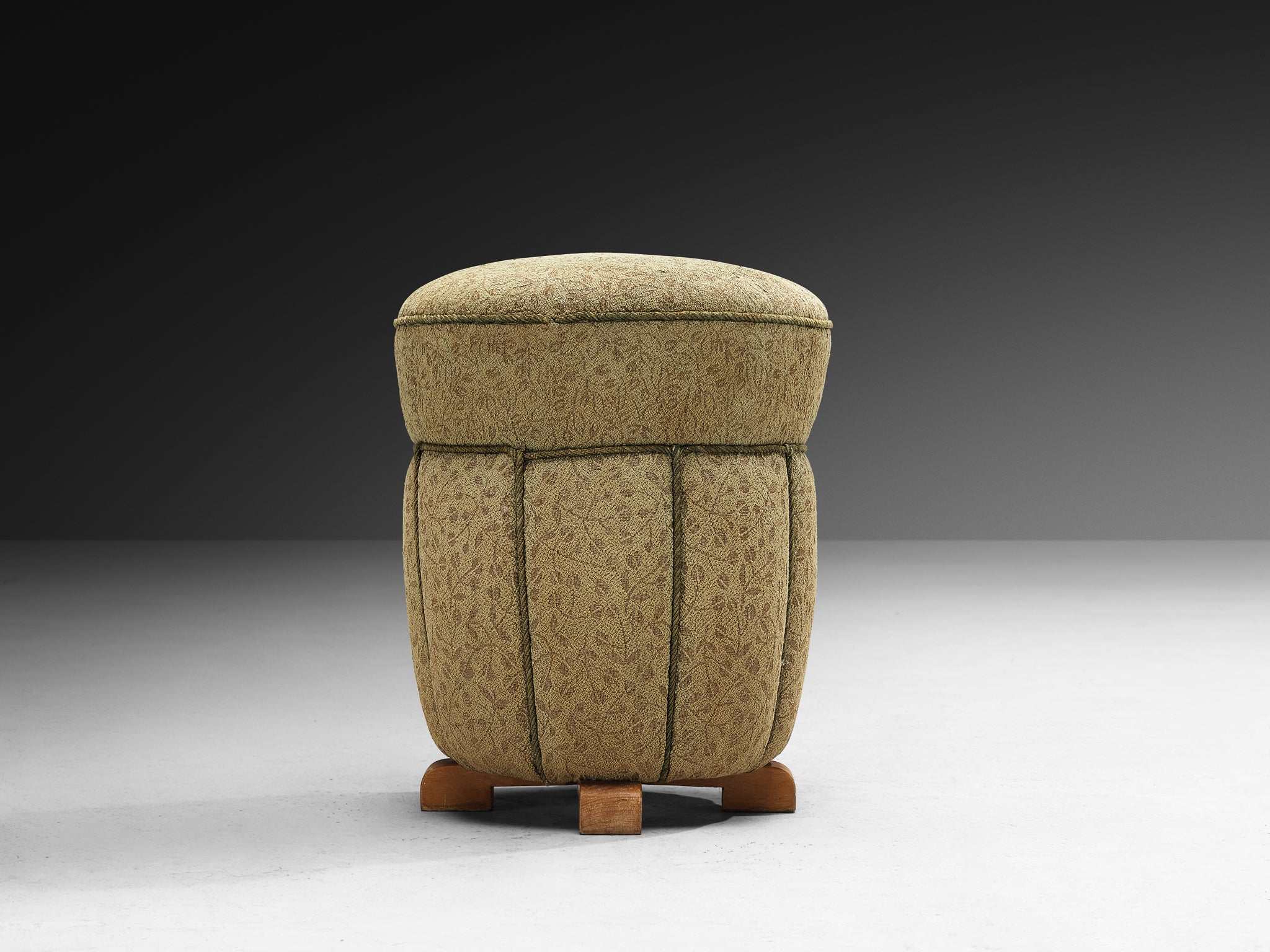 Jindrich Halabala Stools in Decorative Upholstery
