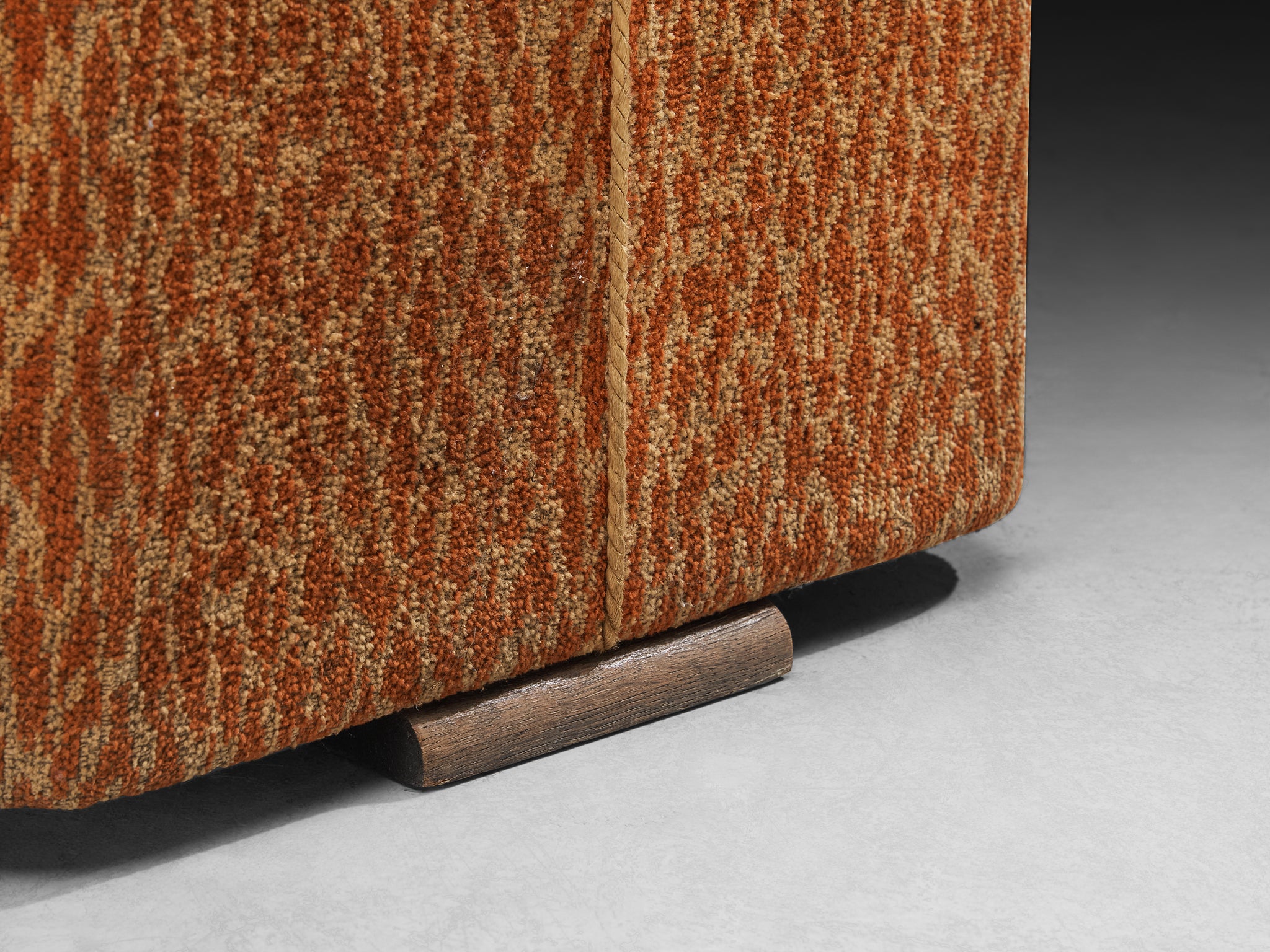 Jindrich Halabala Stool in Decorative Upholstery Seating Morentz