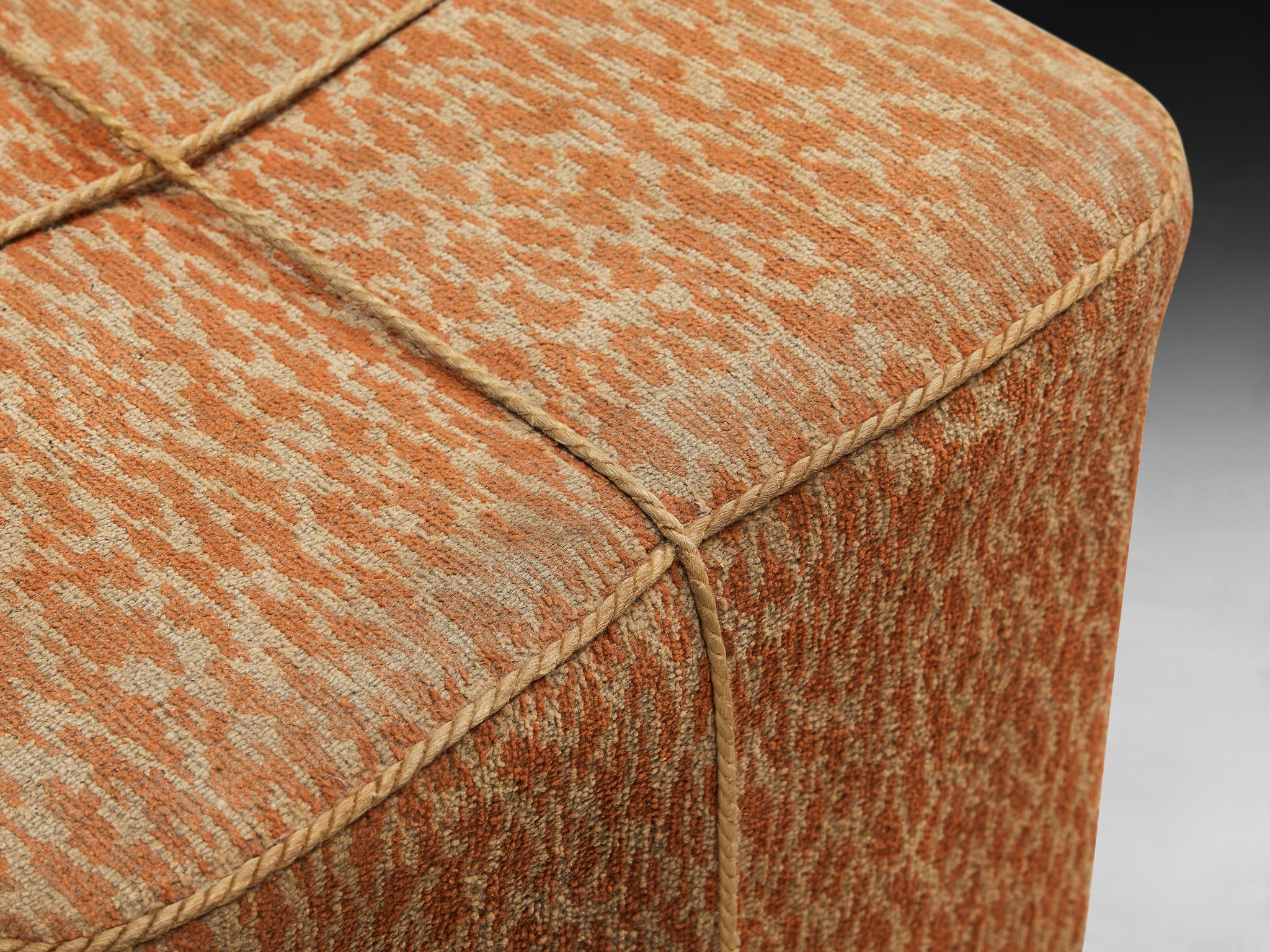 Jindrich Halabala Stool in Decorative Upholstery Seating Morentz