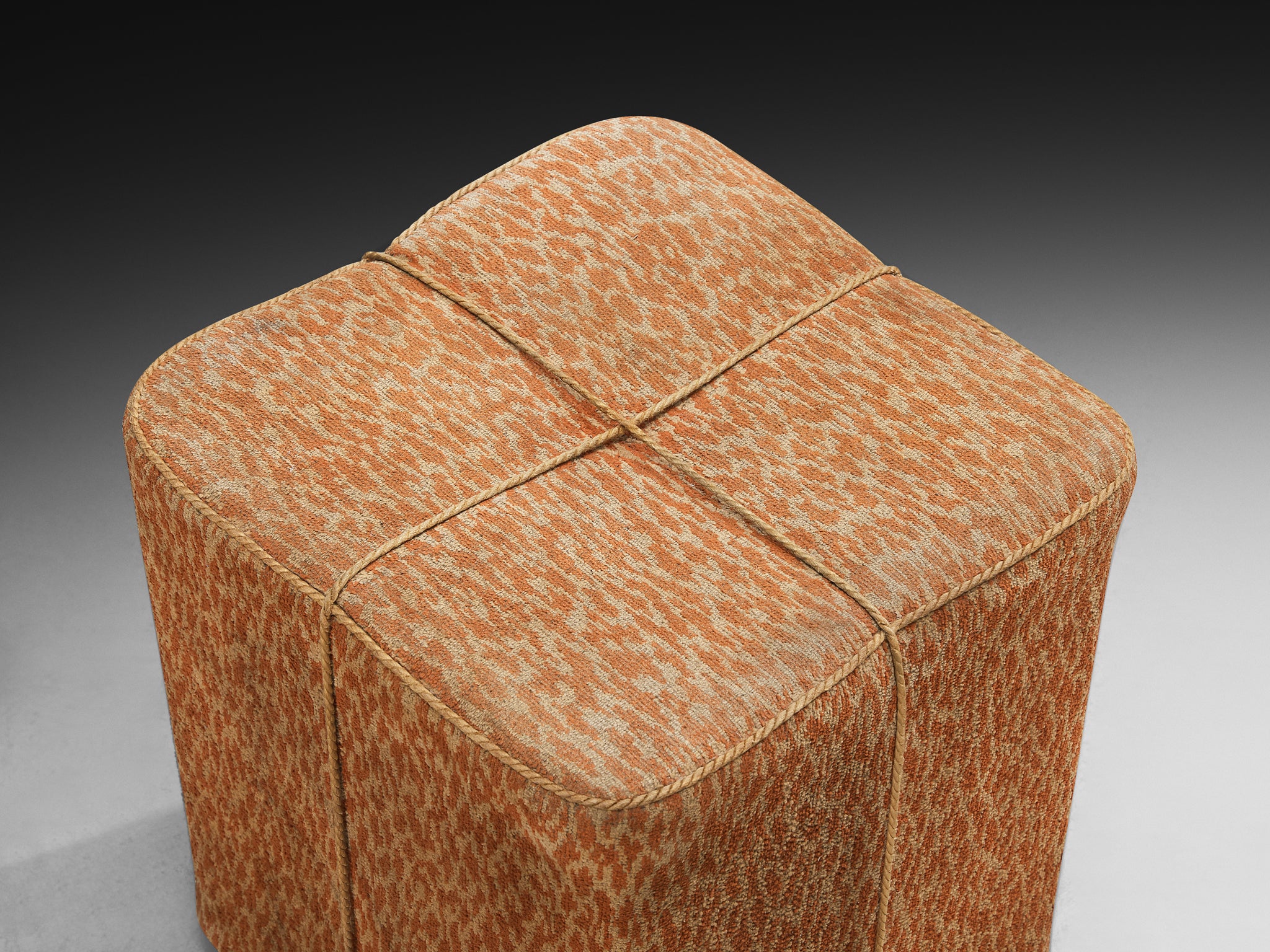Jindrich Halabala Stool in Decorative Upholstery Seating Morentz