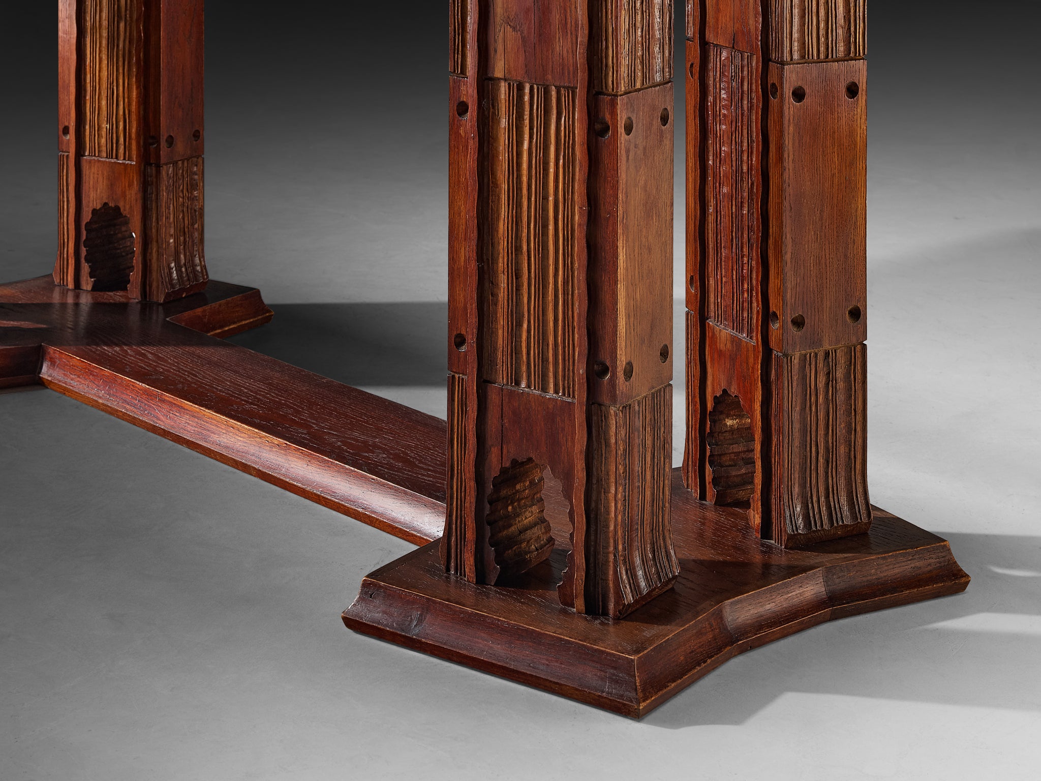 Ernesto Valabrega for Vittorio Valabrega Dining Table in Oak Tables Morentz