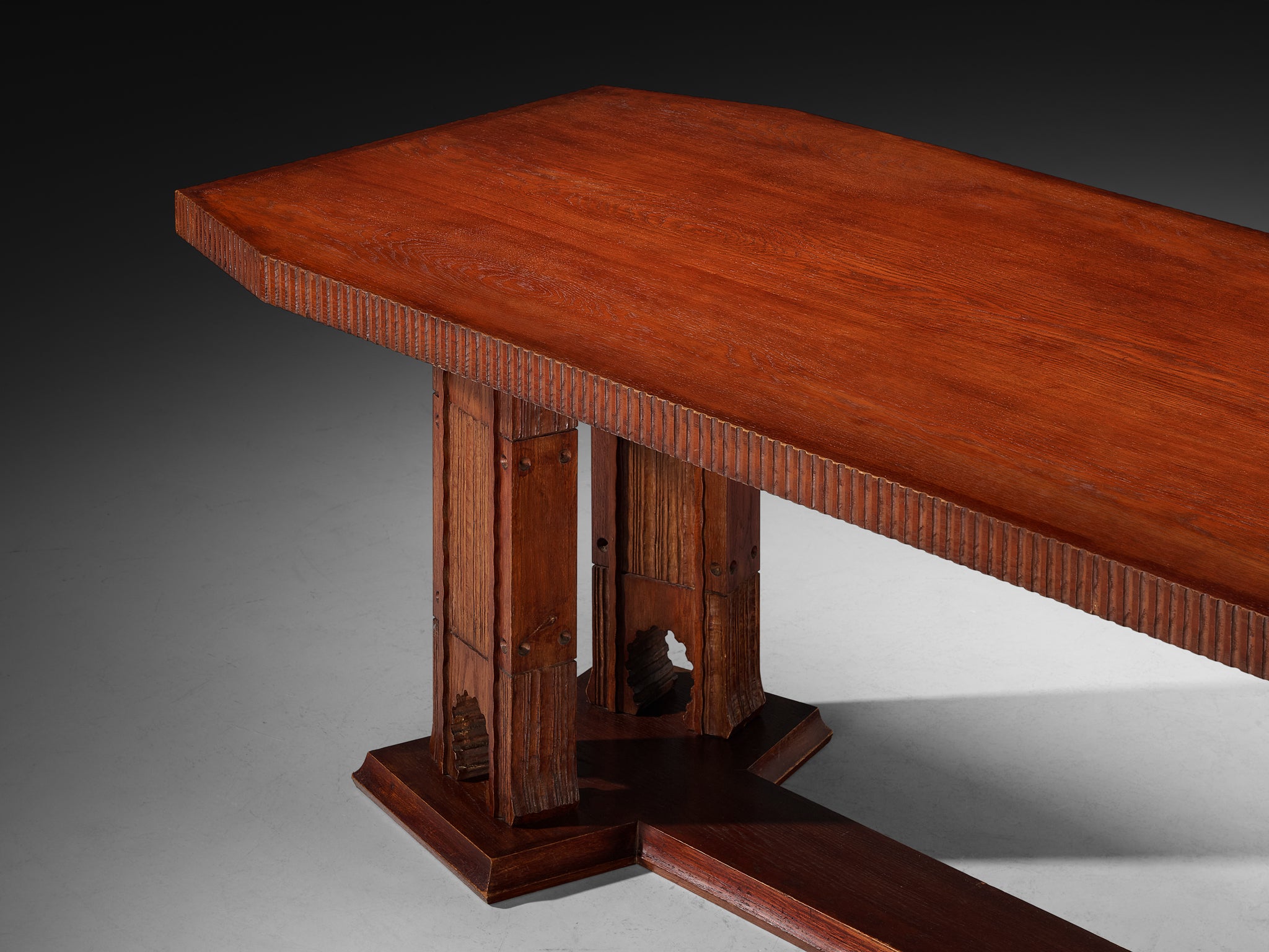 Ernesto Valabrega for Vittorio Valabrega Dining Table in Oak Tables Morentz