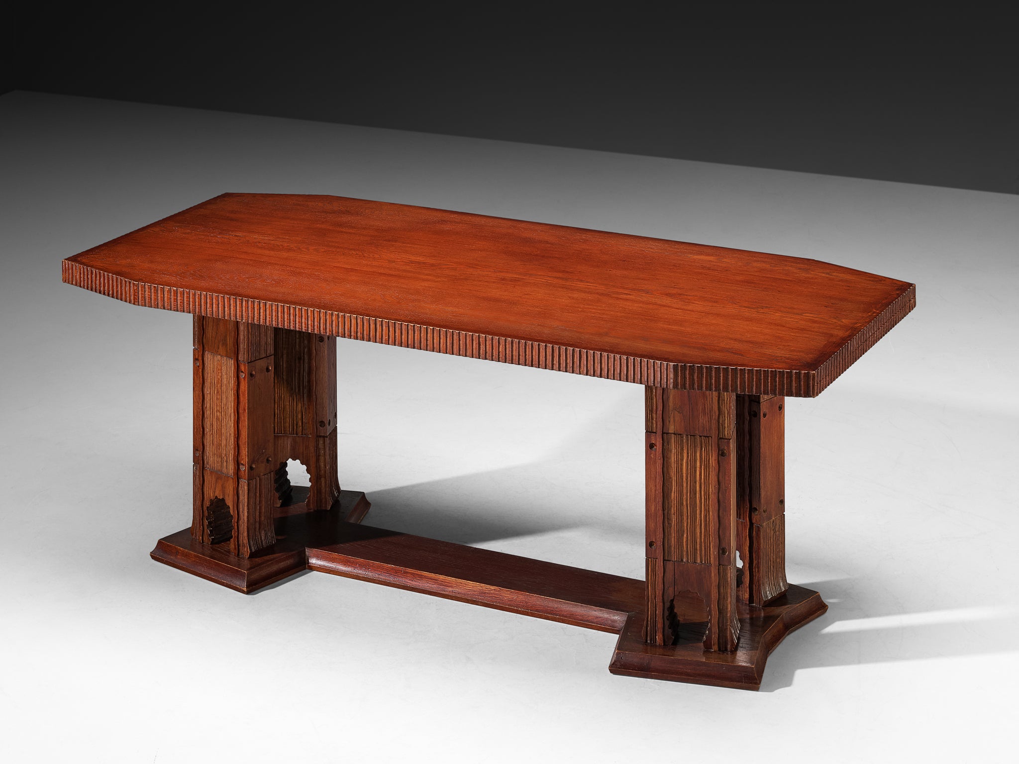 Ernesto Valabrega for Vittorio Valabrega Dining Table in Oak Tables Morentz