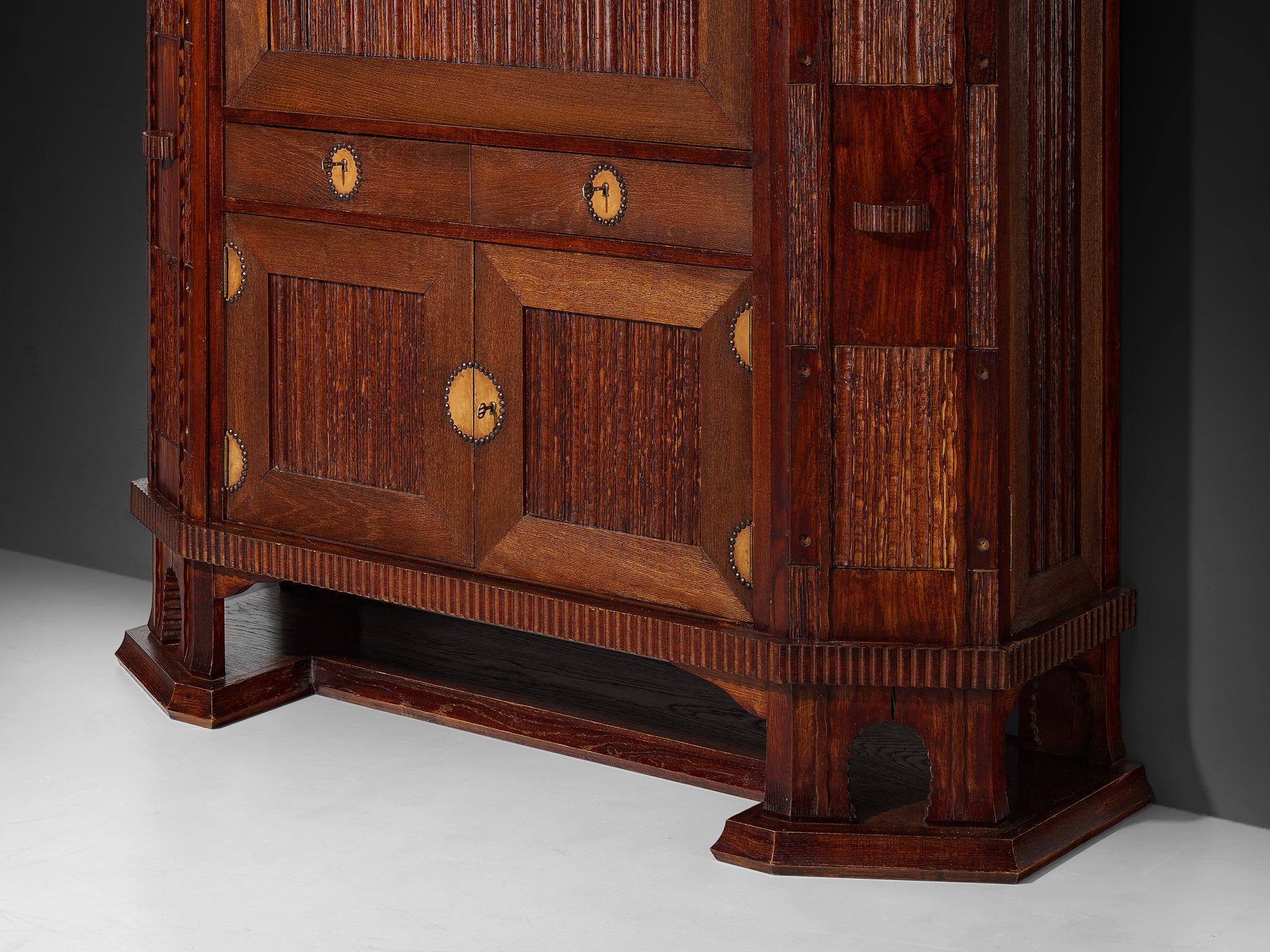 Ernesto Valabrega for Vittorio Valabrega Cabinet in Oak Case pieces and storage cabinets Morentz
