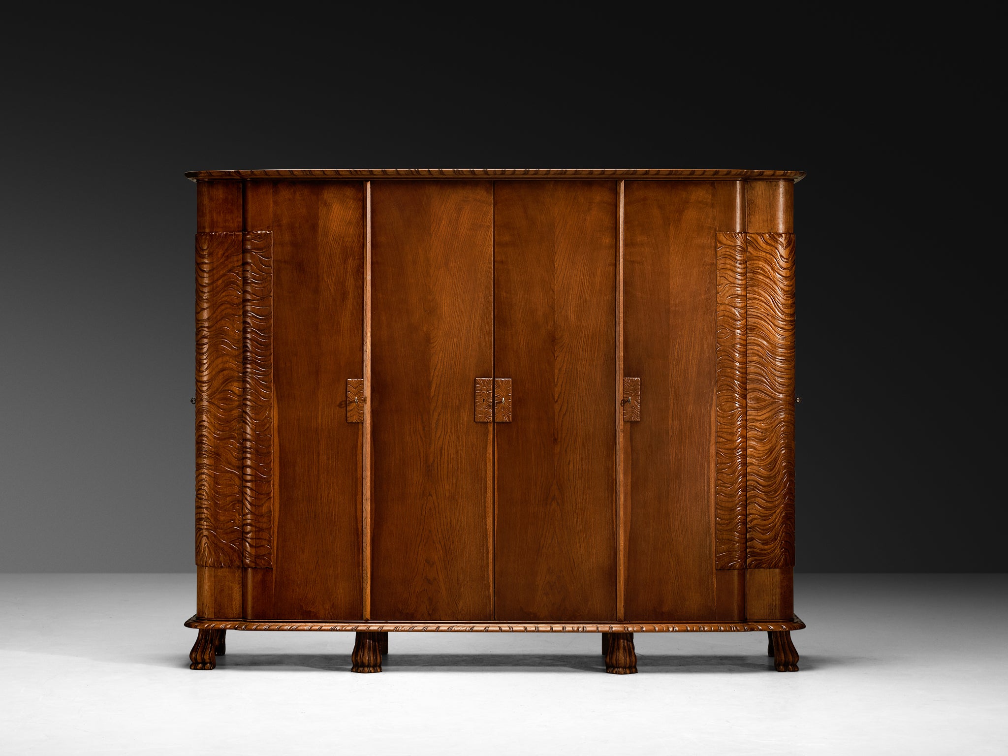 Ernesto Valabrega for Vittorio Valabrega Wardrobe in Oak Case pieces and storage cabinets Morentz